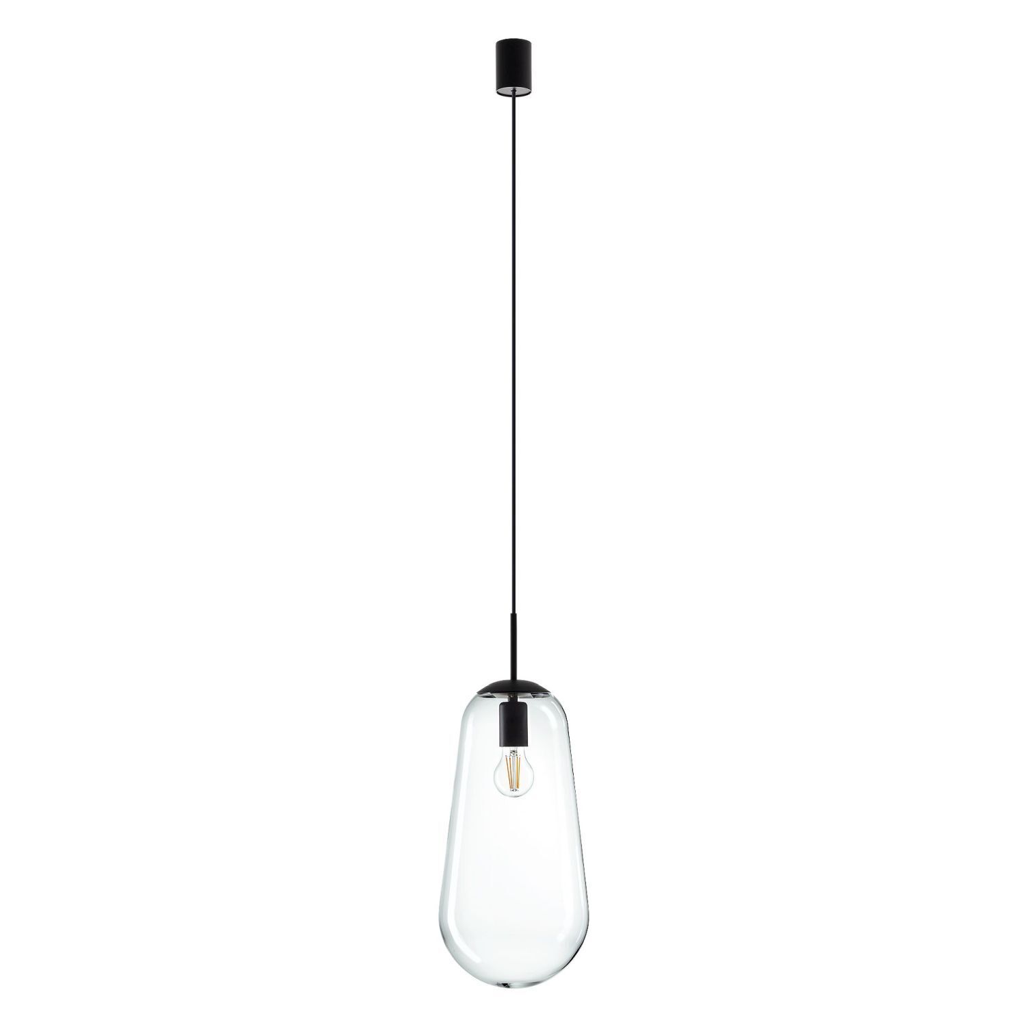 Hängelampe, Glaslampen, Glaspendel, E27, offenes Licht