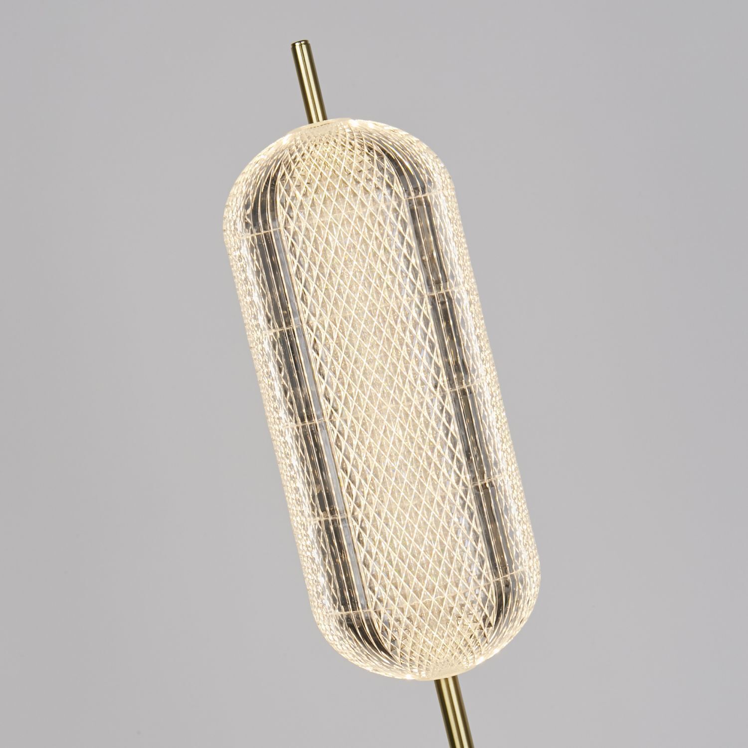 Elégant lampadaire LED métal 154 cm 23 W en laiton Lampe