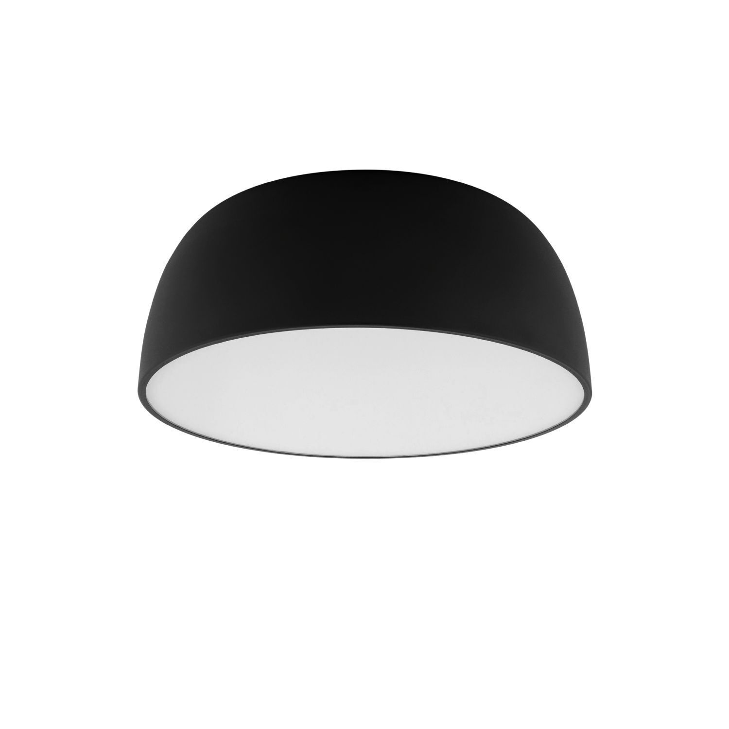 Schwarze Deckenlampe Metall 3-flmg gemütlich E27 Ø38 cm