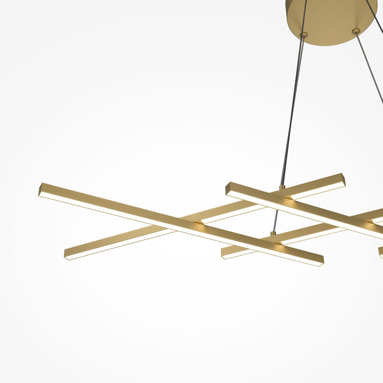 Suspension LED aluminium H : max. 305,7 cm en laiton