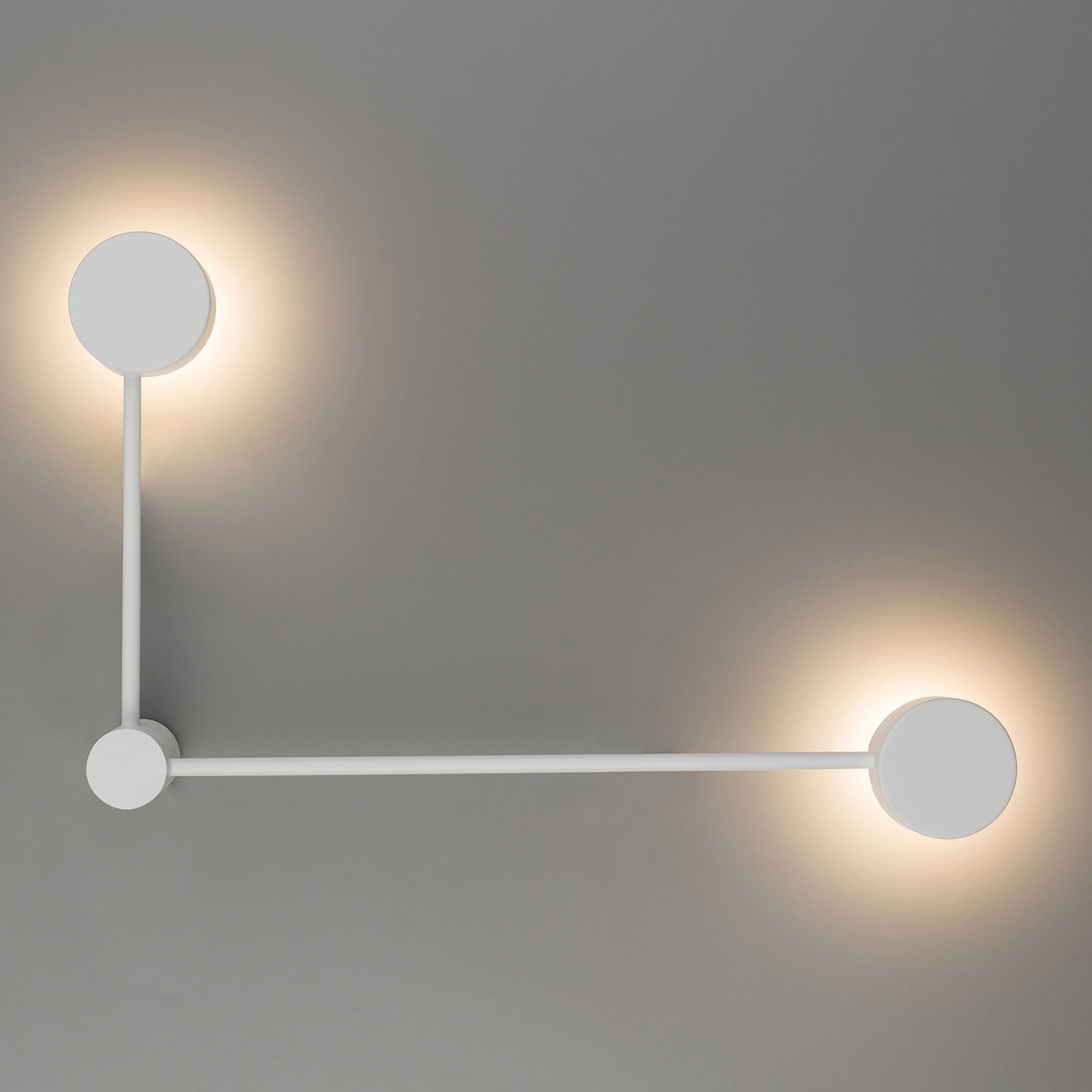 Weiße Wandlampe ONORA Metall indirektes Licht 2x GX53 Steh-Lampe, Wandleuchte, LED, Weiß, Rund