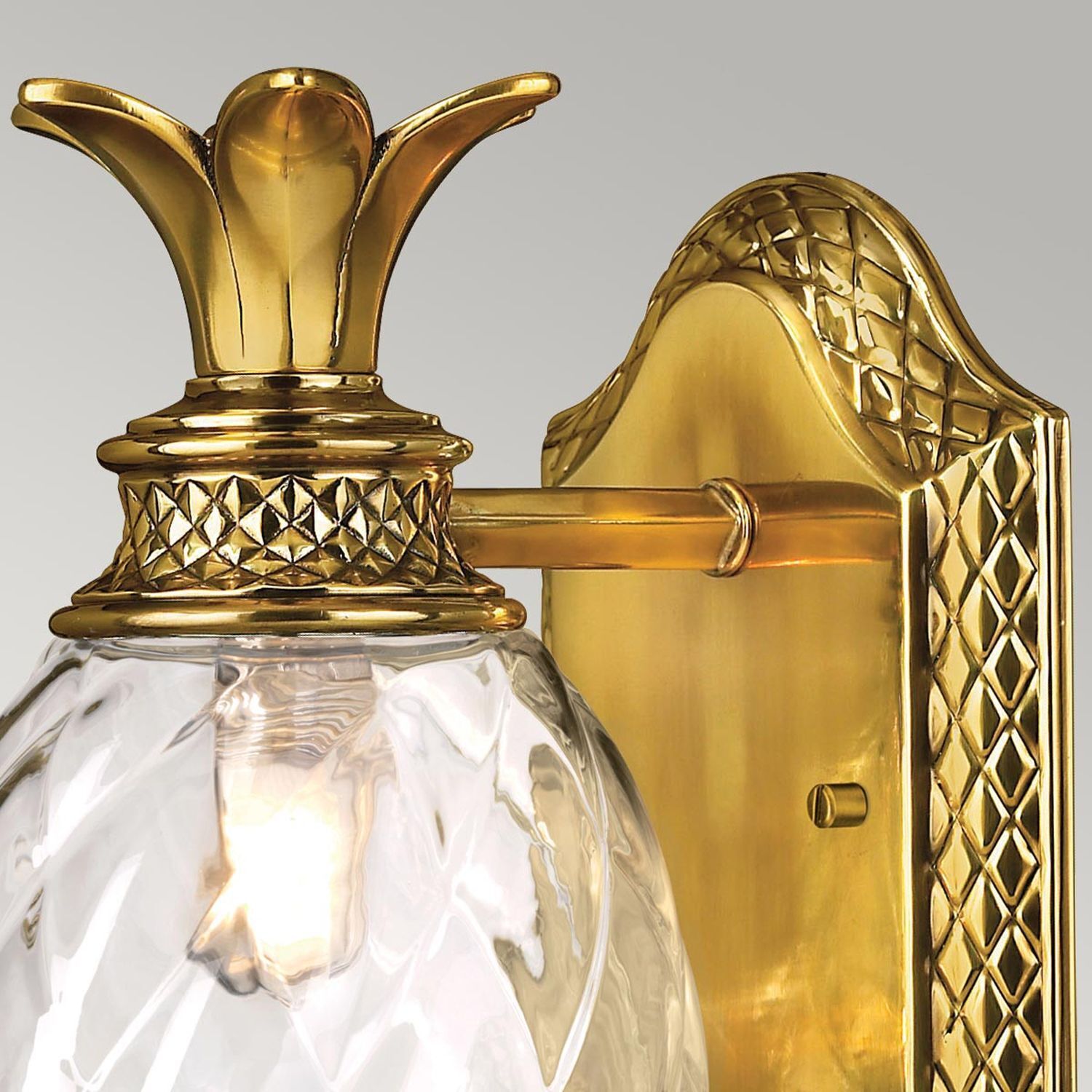 Badlampe Wandlampe Bad IP44 Glas Messing massiv mit LED G9