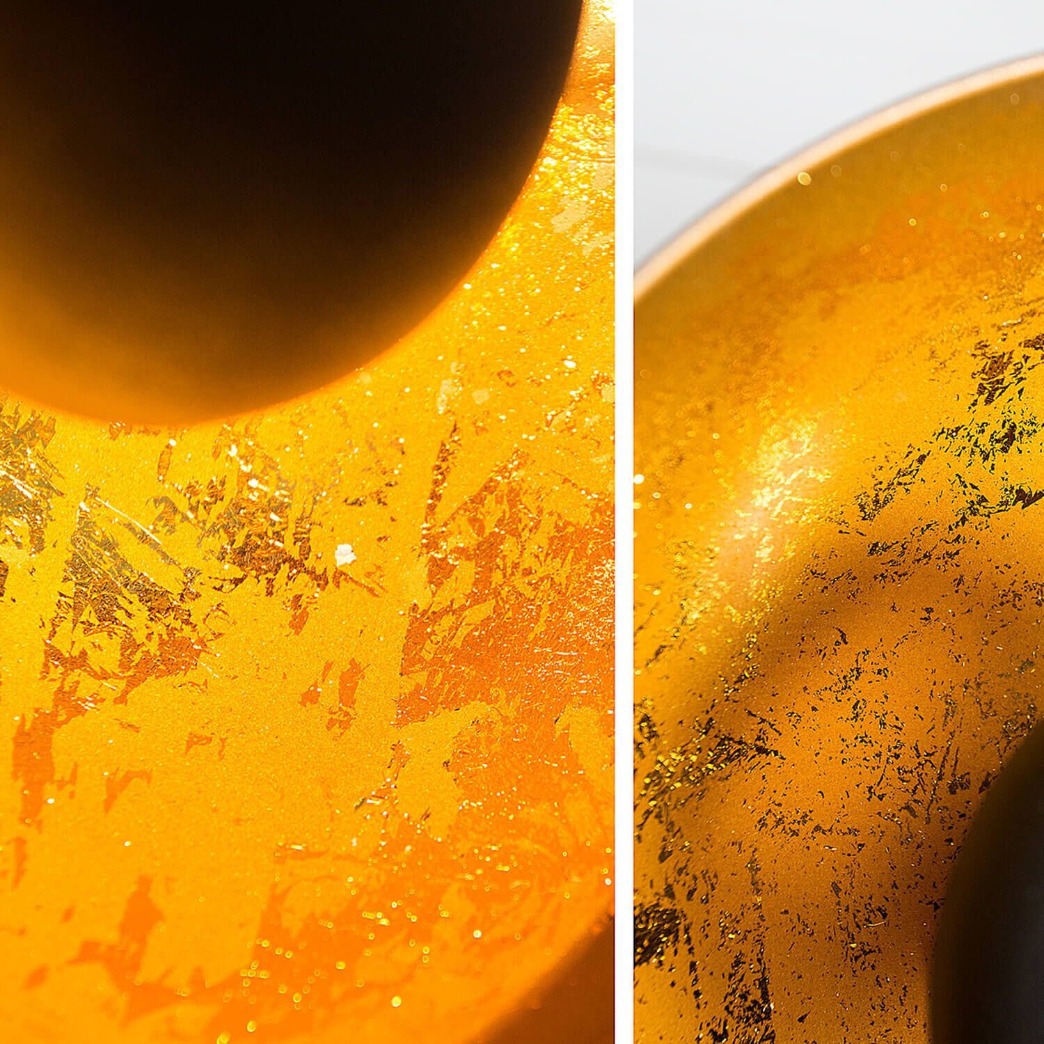 Außergewöhnliche Tischlampe Retro rund Schwarz Gold