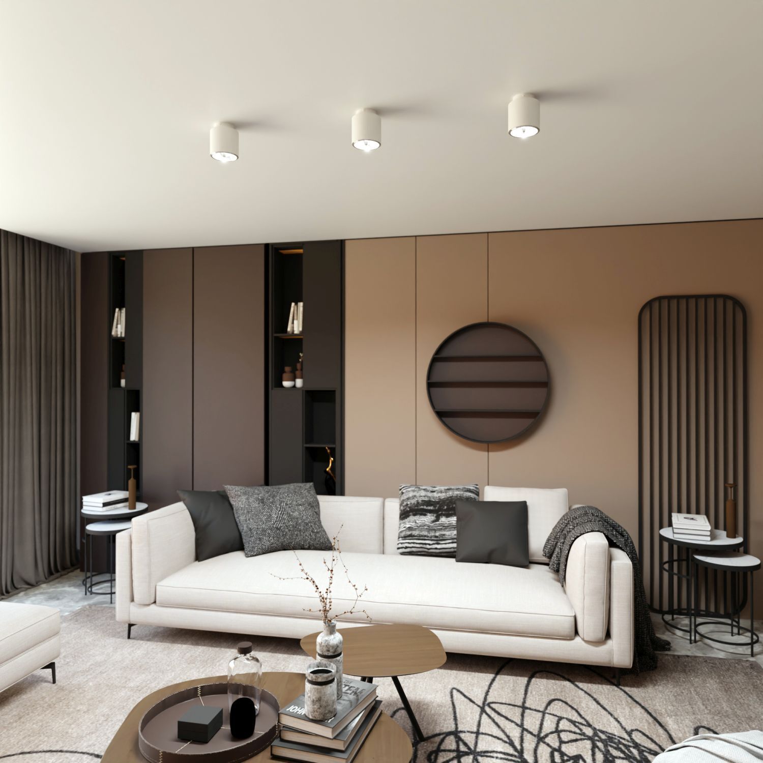 Dekoration für Zuhause, Innenarchitektur, Wohnzimmer, Lampe, Kissen