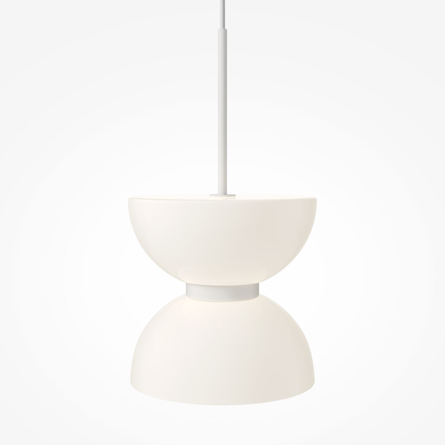 Lampe à suspendre LED métal verre D : 22 cm H : max. 350 cm Blanc Lampe, Kronleuchter