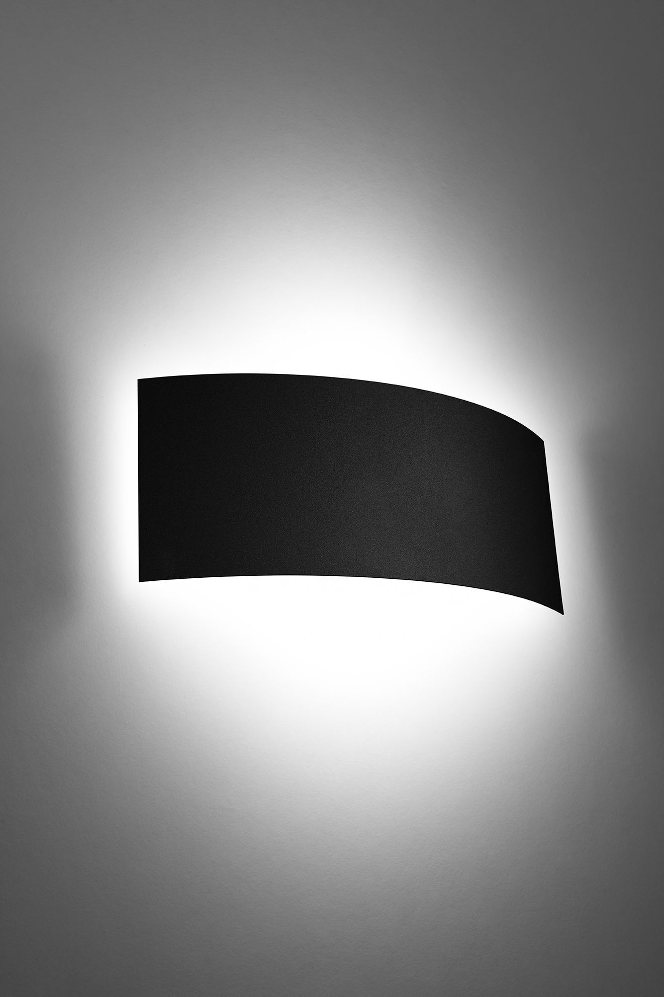 Applique indirecte métal 34 cm noir Up Down