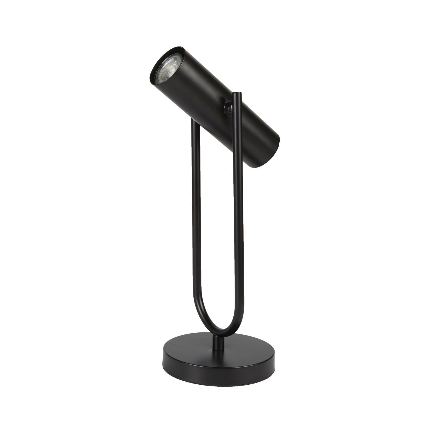 Lampe de table métal 45 cm GU10 noir orientable