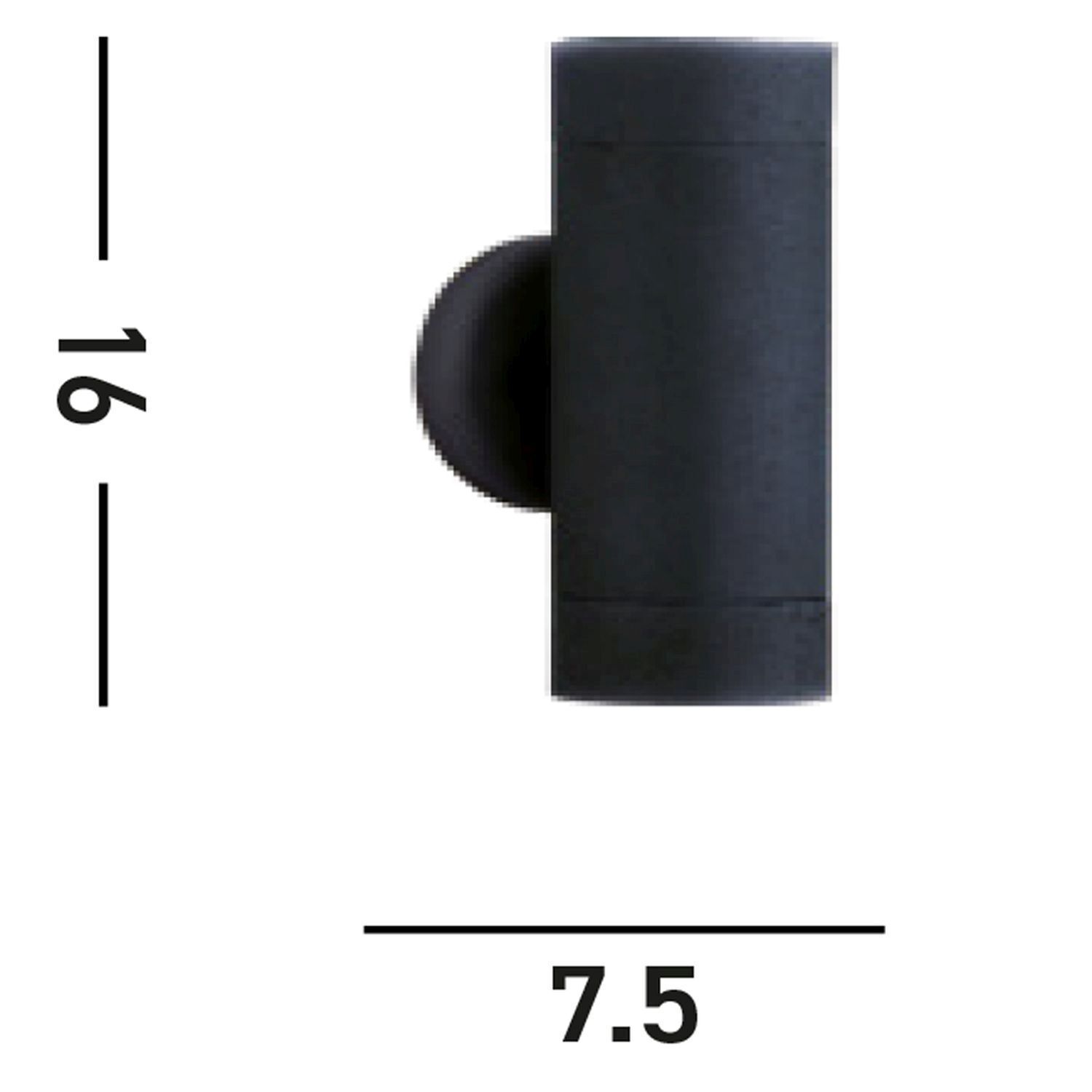 Lampe d'extérieur murale aluminium IP44 P:9 cm GU10 Up &amp; Down