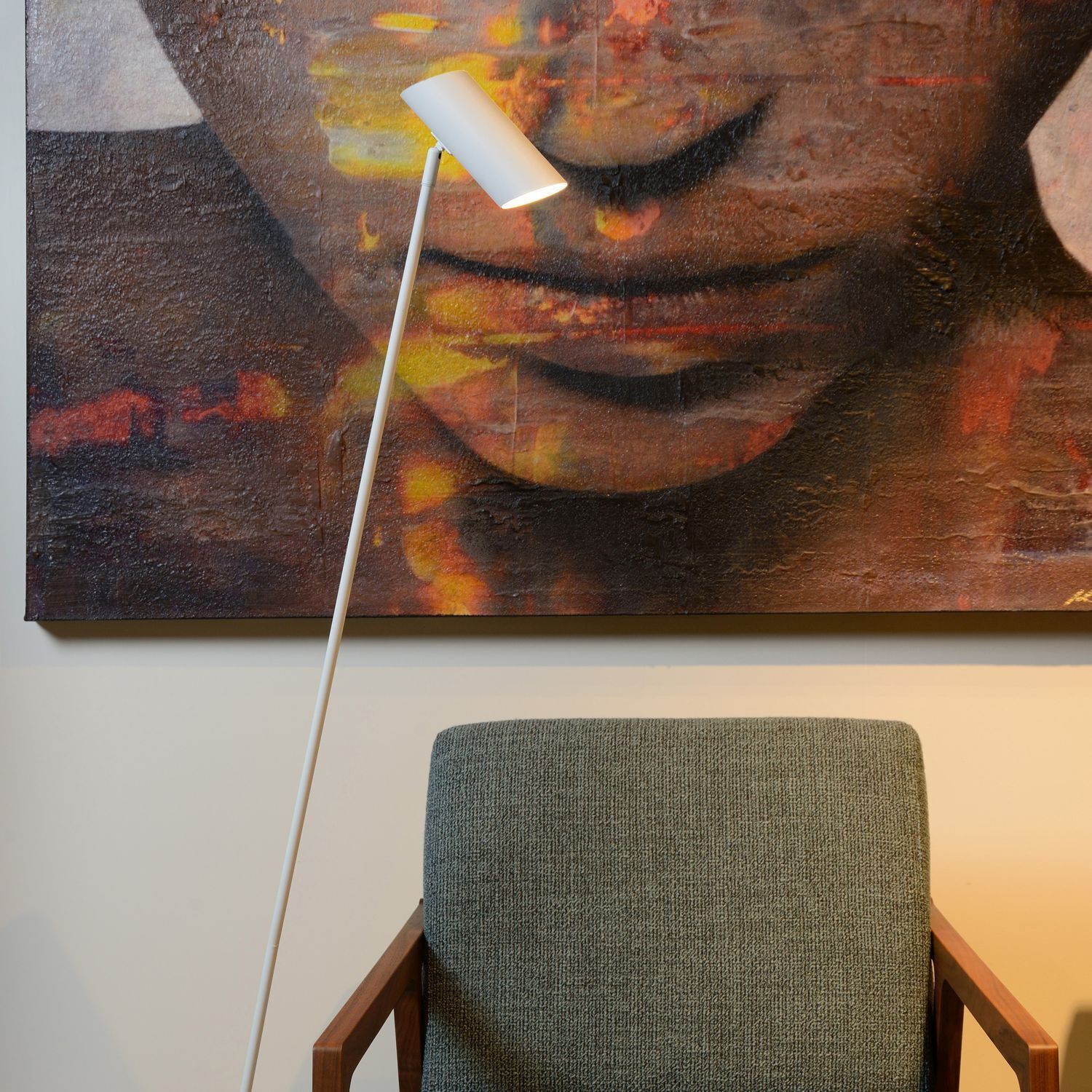 Stehleuchte flexibel Weiß GU10 137 cm modern edel Lampe, Stehlampe, Stuhl, Mobiliar