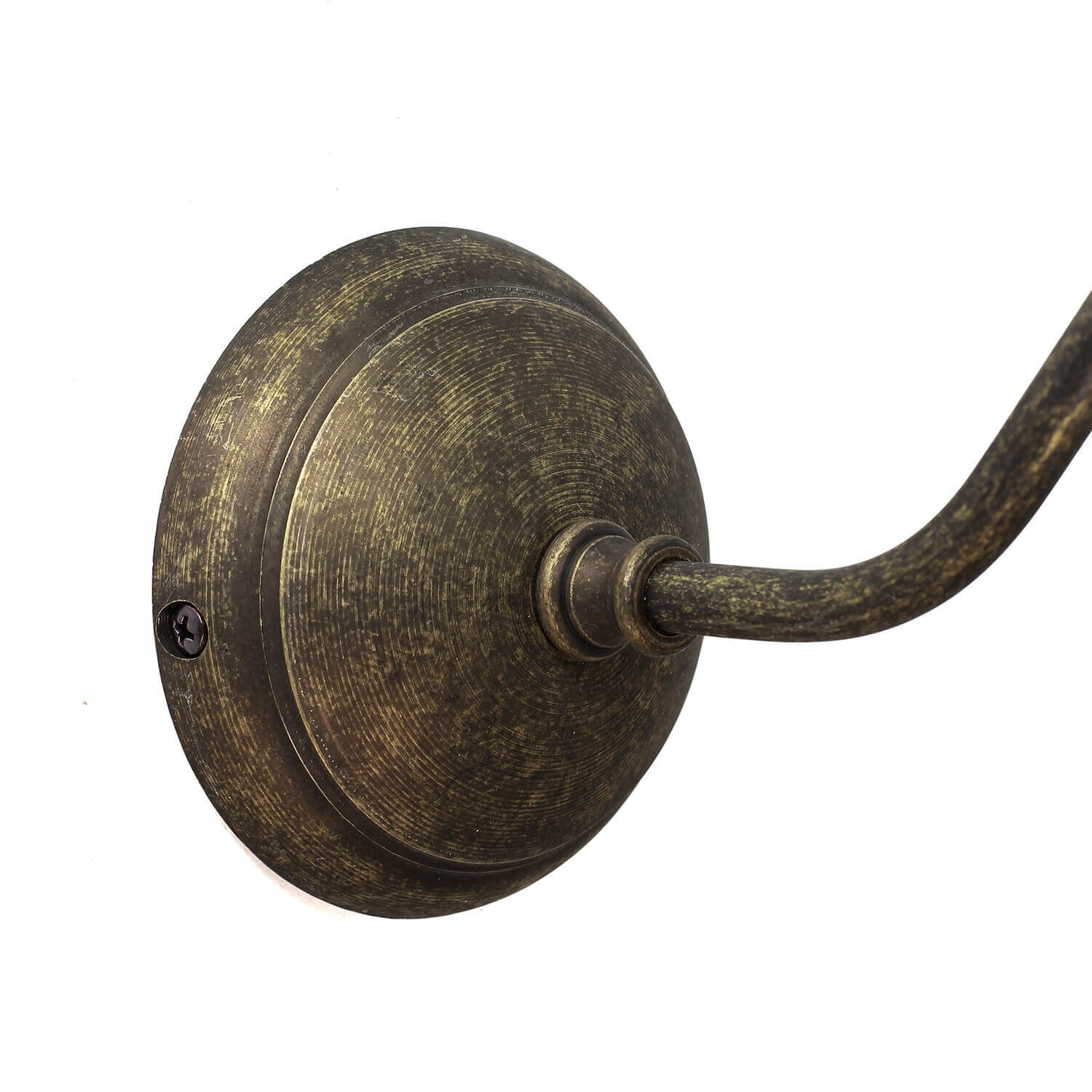 Applique en laiton véritable avec abat-jour en tissu beige Bronze, Griff