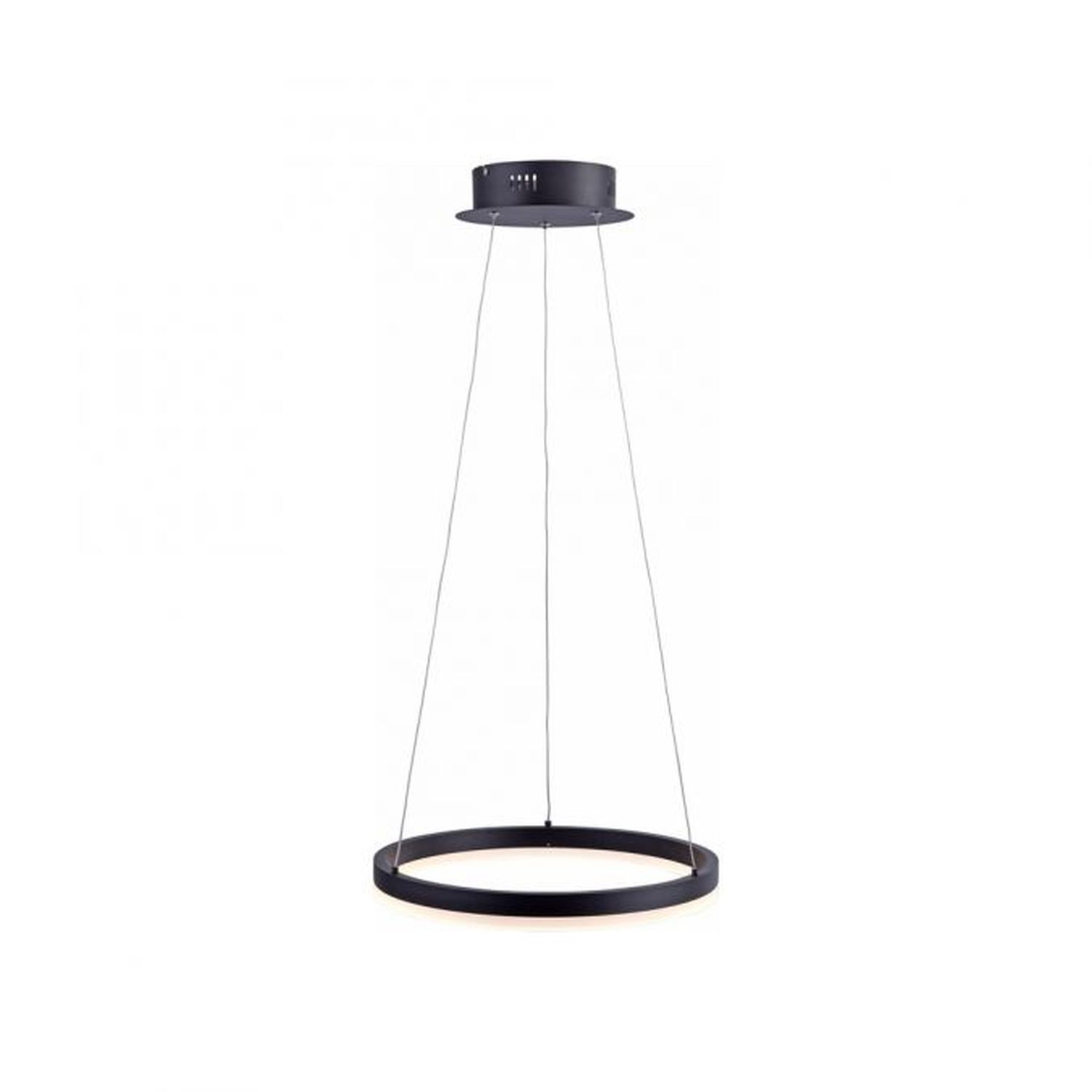 LED Pendelleuchte Anthrazit warmweiß 3000 K Ø40 cm Ring Lampe, Kronleuchter