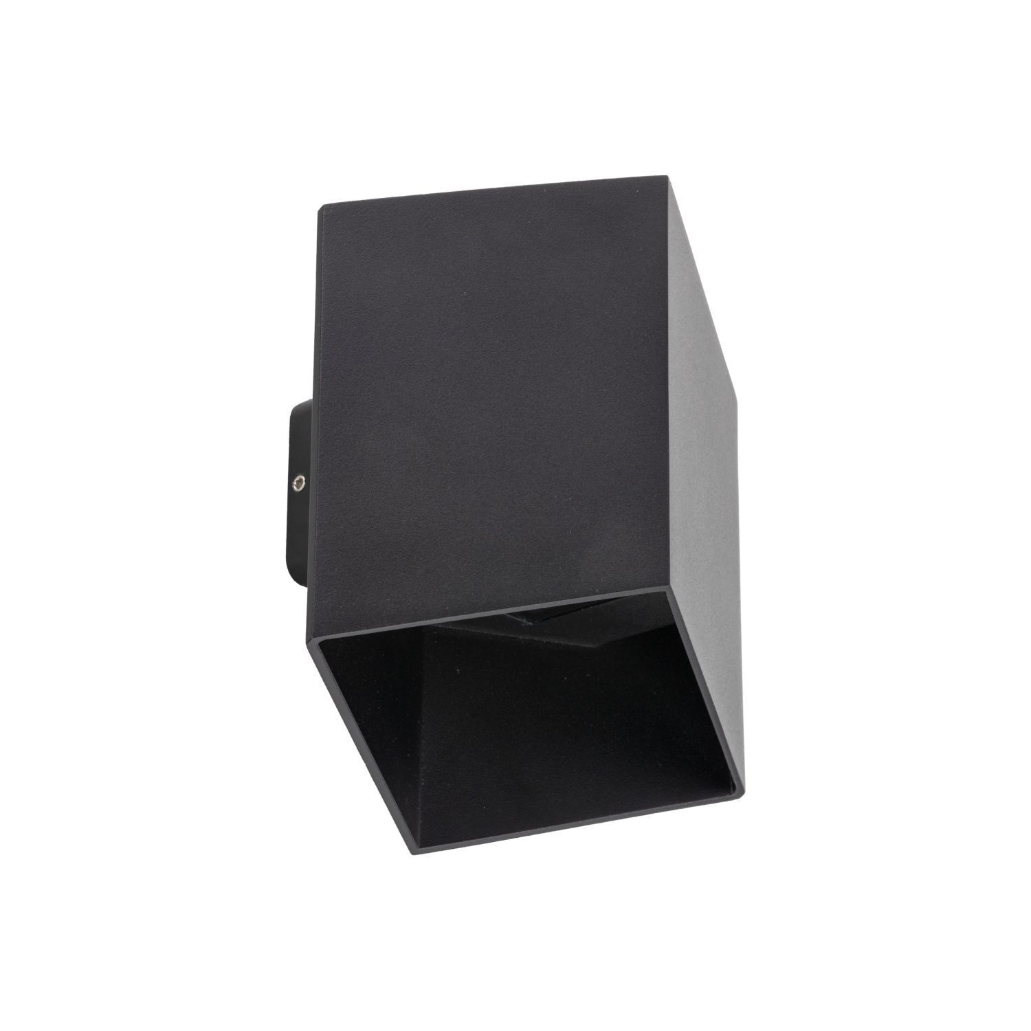 LED Außenlampe Wand Schwarz Metall IP54 3000 K Würfel