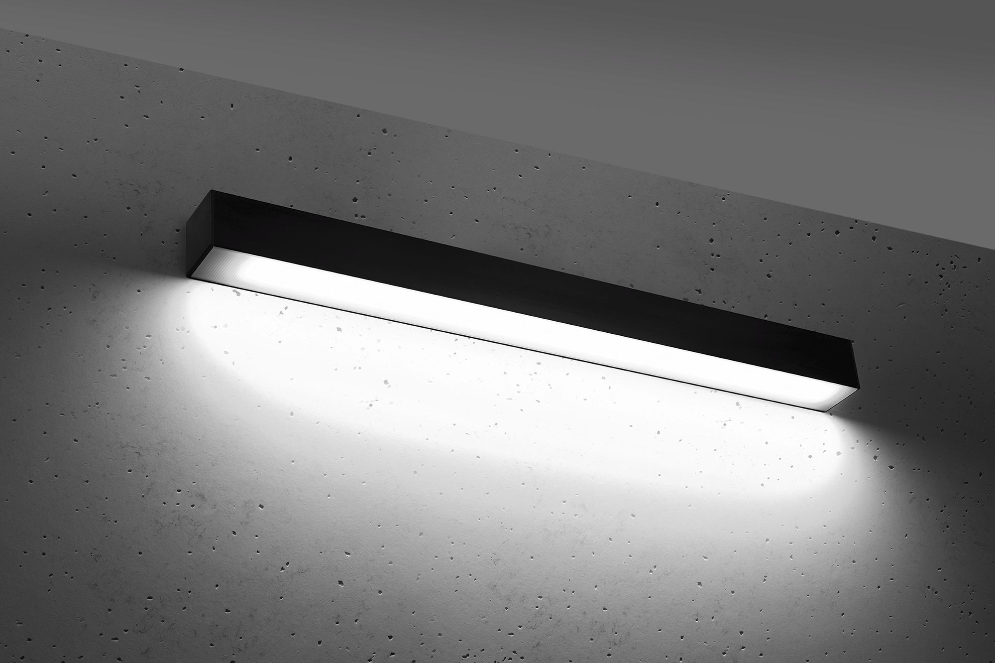 LED Wandleuchte Schwarz länglich 67 cm 4000 K blendarm