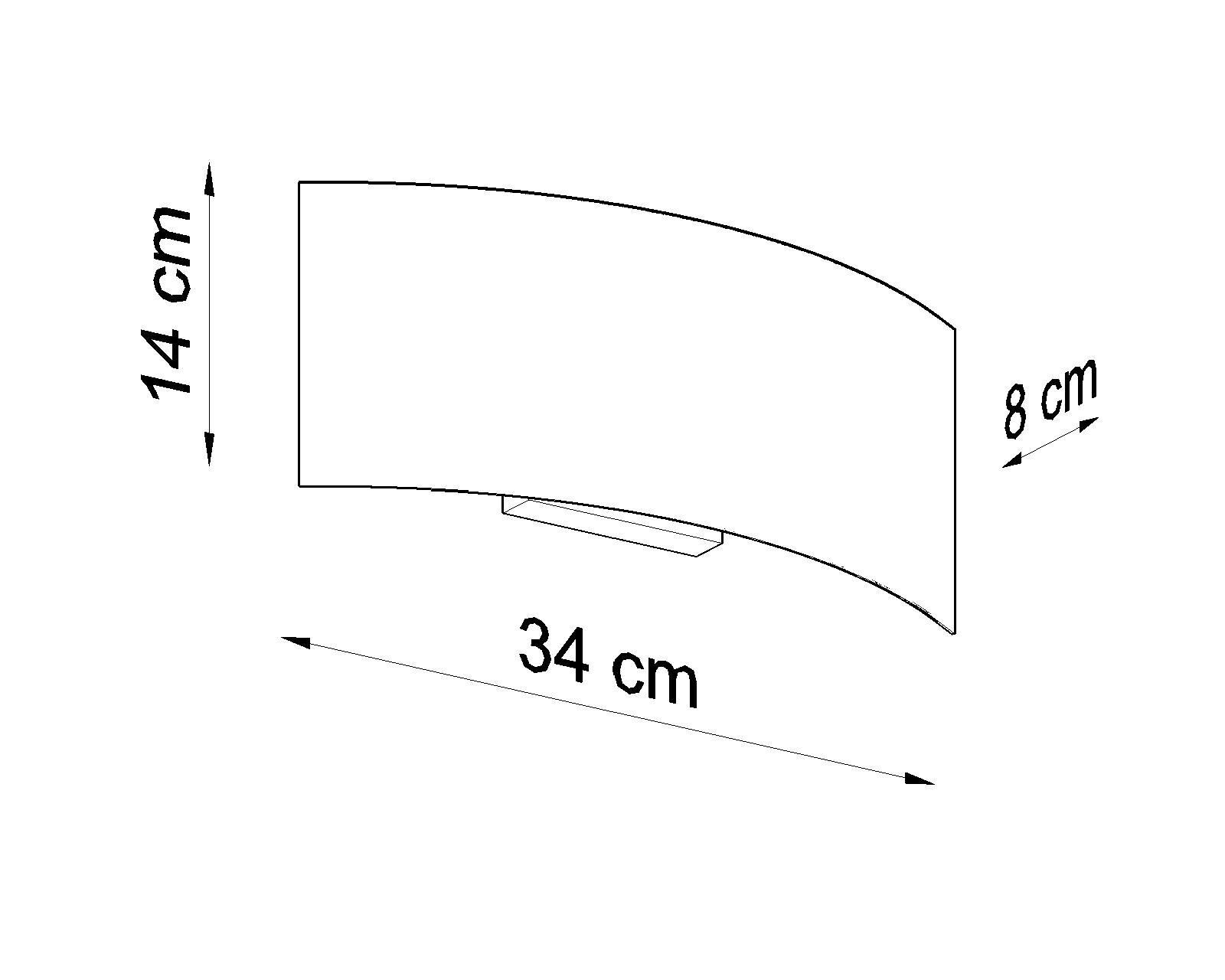 Applique indirecte métal 34 cm noir Up Down