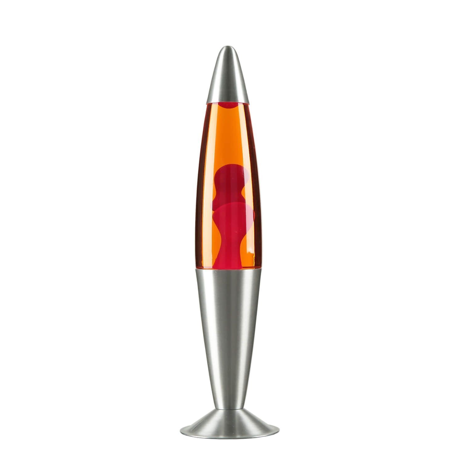 JENNY Lavalampe Orange Wachs Rot 42cm hoch Retro Lampe