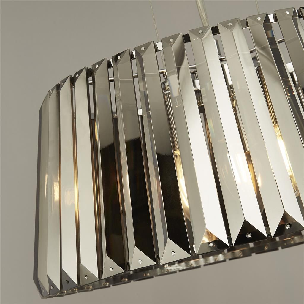 Suspension verre fumé cristal Ø 47 cm H : max. 150 cm