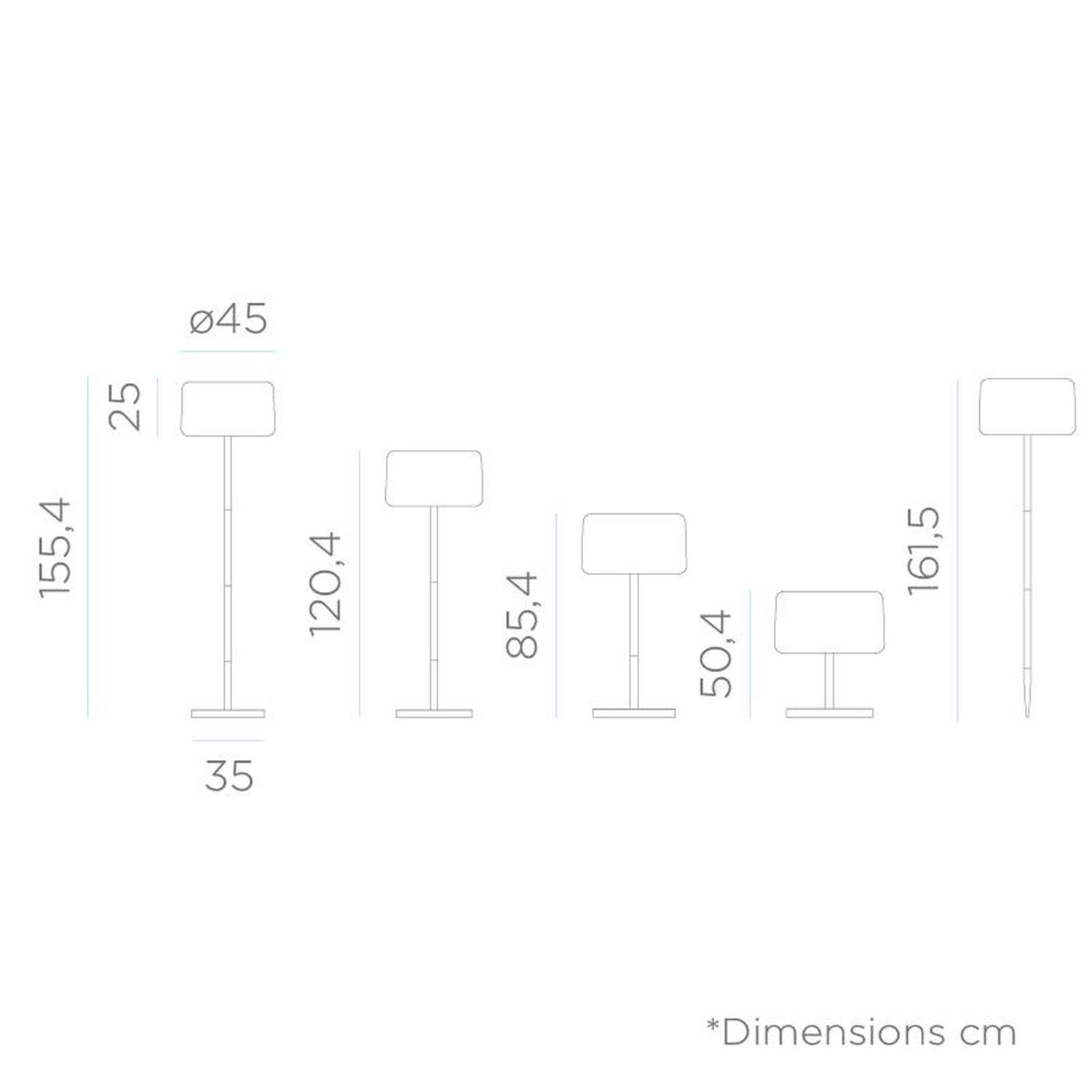 Lampadaire LED extérieur solaire changeant de couleur 155 cm dimmable