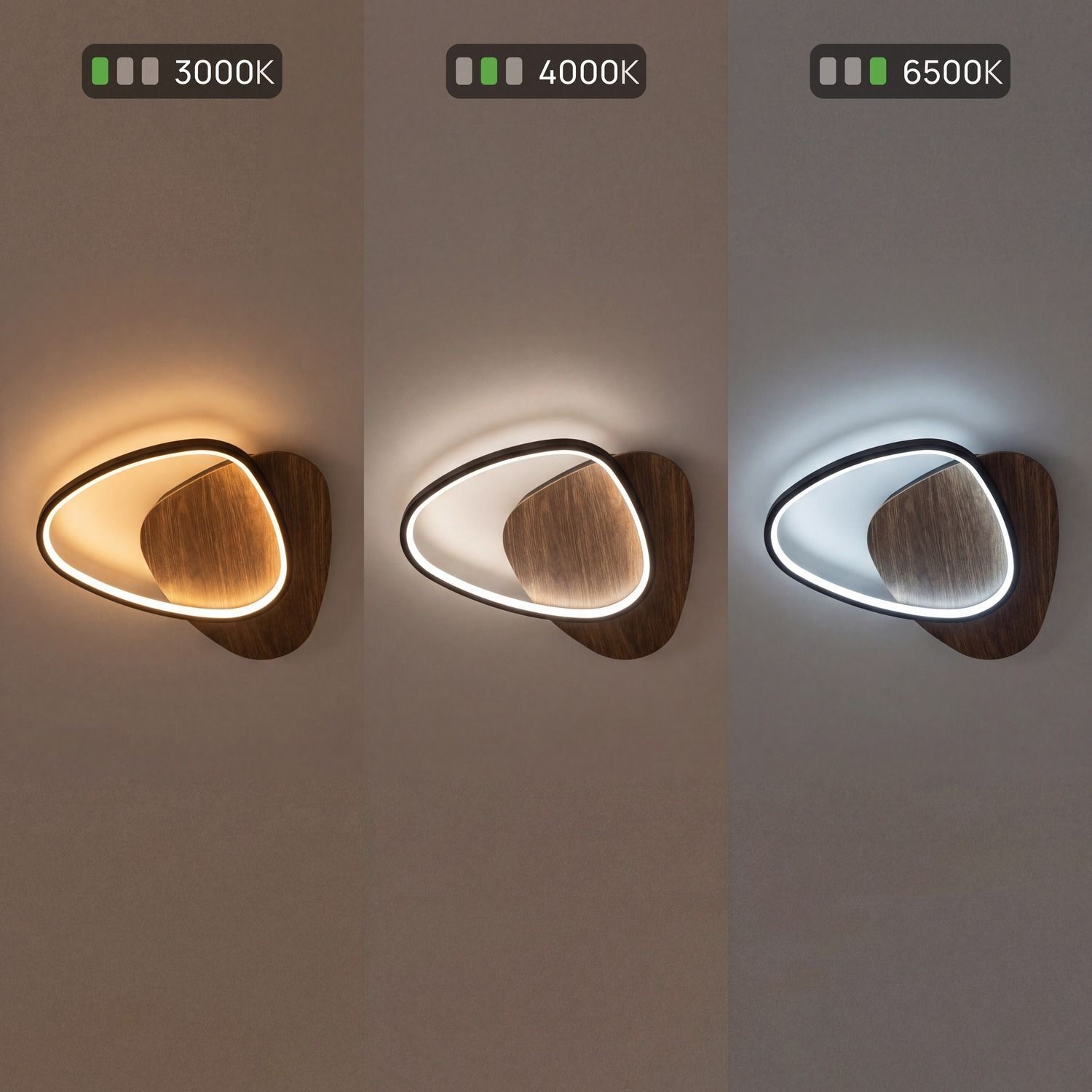 wandlampe, Wandlampe, LED, Weißes Licht, Holz-Basis