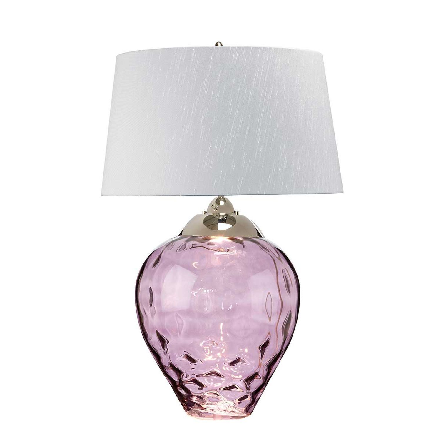 Lampe de table Violet Argent 71,5 cm E27 pied éclairé LED GU10