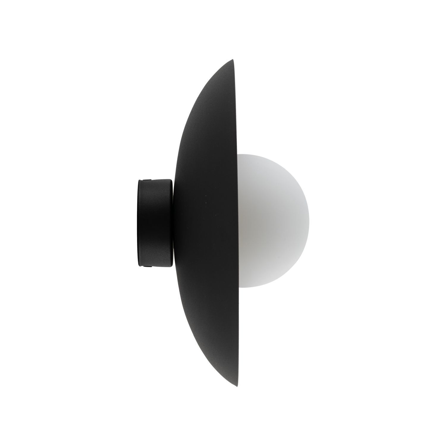 Blendarme Wandlampe Schwarz Metall Glas G9 Ø28 cm Beleuchtung