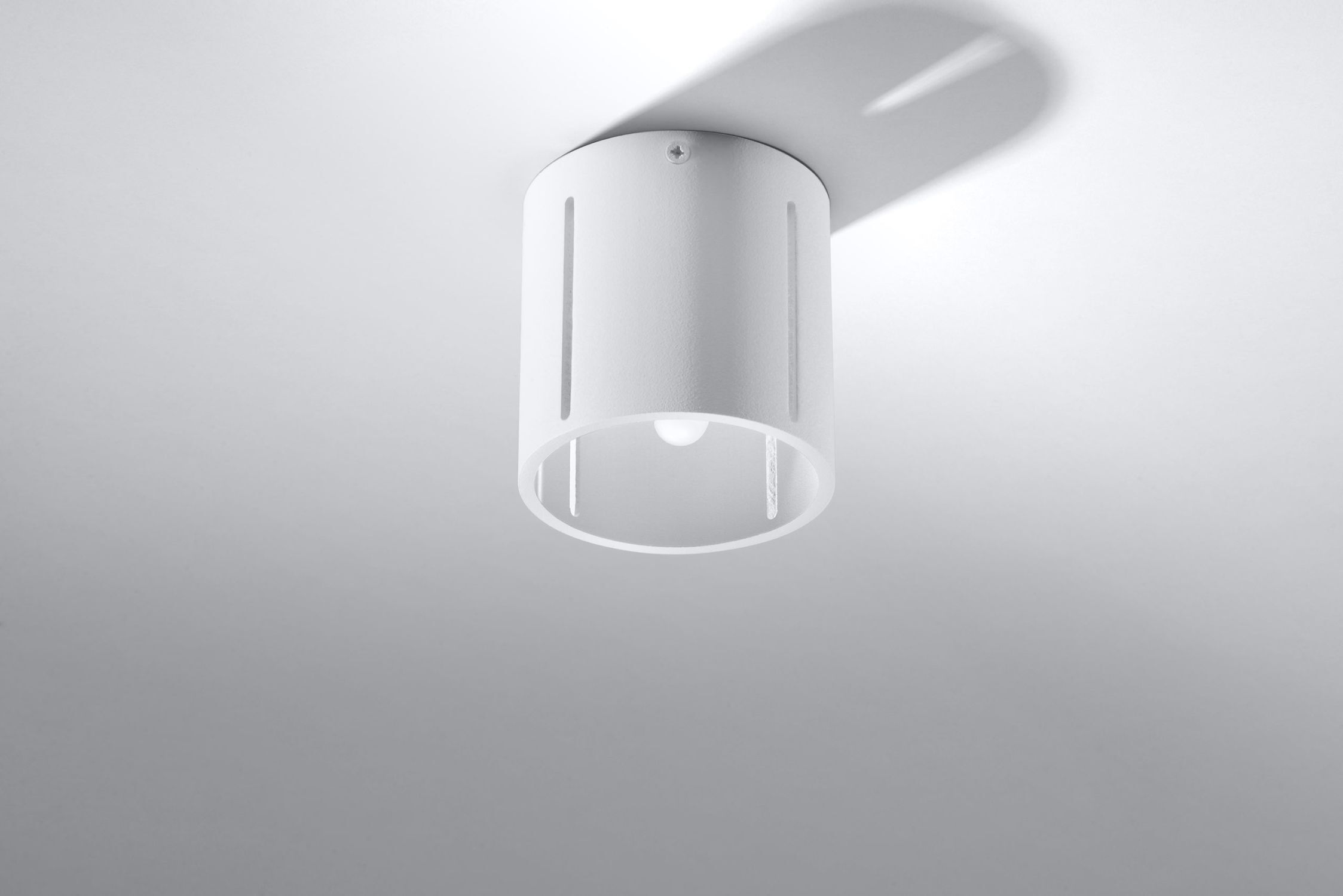 Spot de plafond rond petit Ø 10 cm Blanc Métal Moderne plat