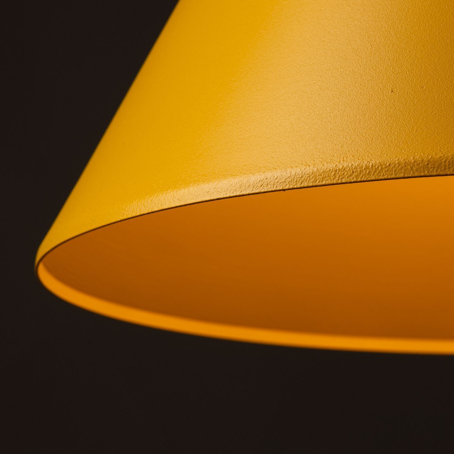 Hängelampe Metall Ø 32 cm H: max. 165 cm Gelb E27 Retro Lampe, Lampenschirm