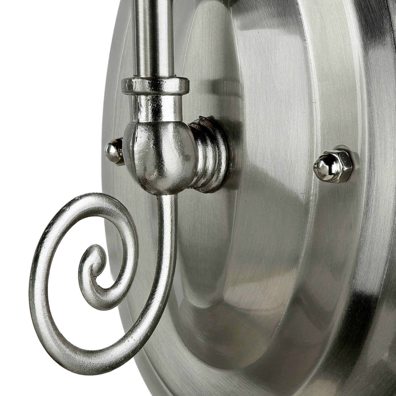 Jugendstil Wandleuchte E27 mit Glasschirm Silbern Elektronik, Hardware