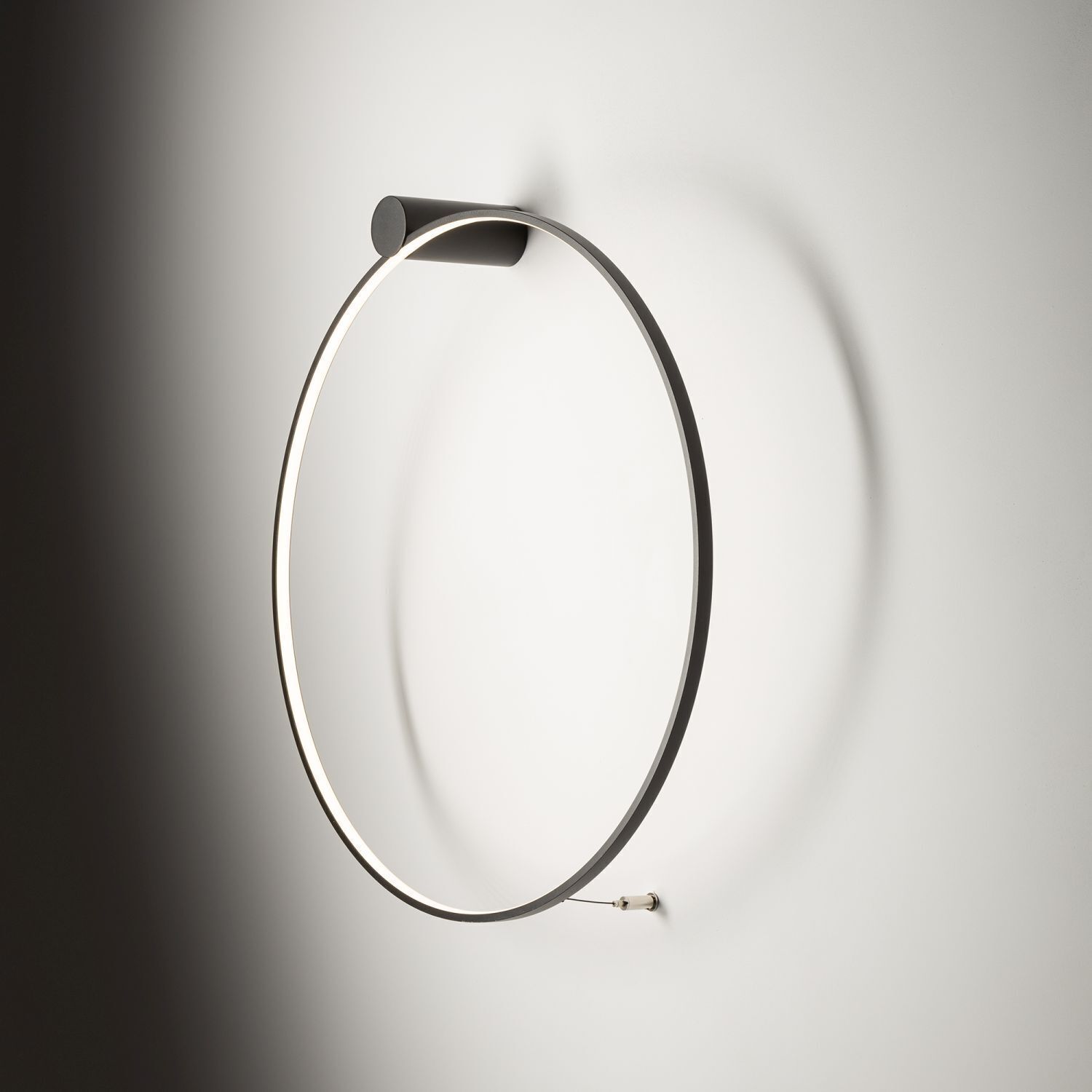 Wandlampe LED Schwarz 3000 K 660 lm Ø 60 cm Ring Manschette, Zubehör, Armreif, Schmuck, Reifen