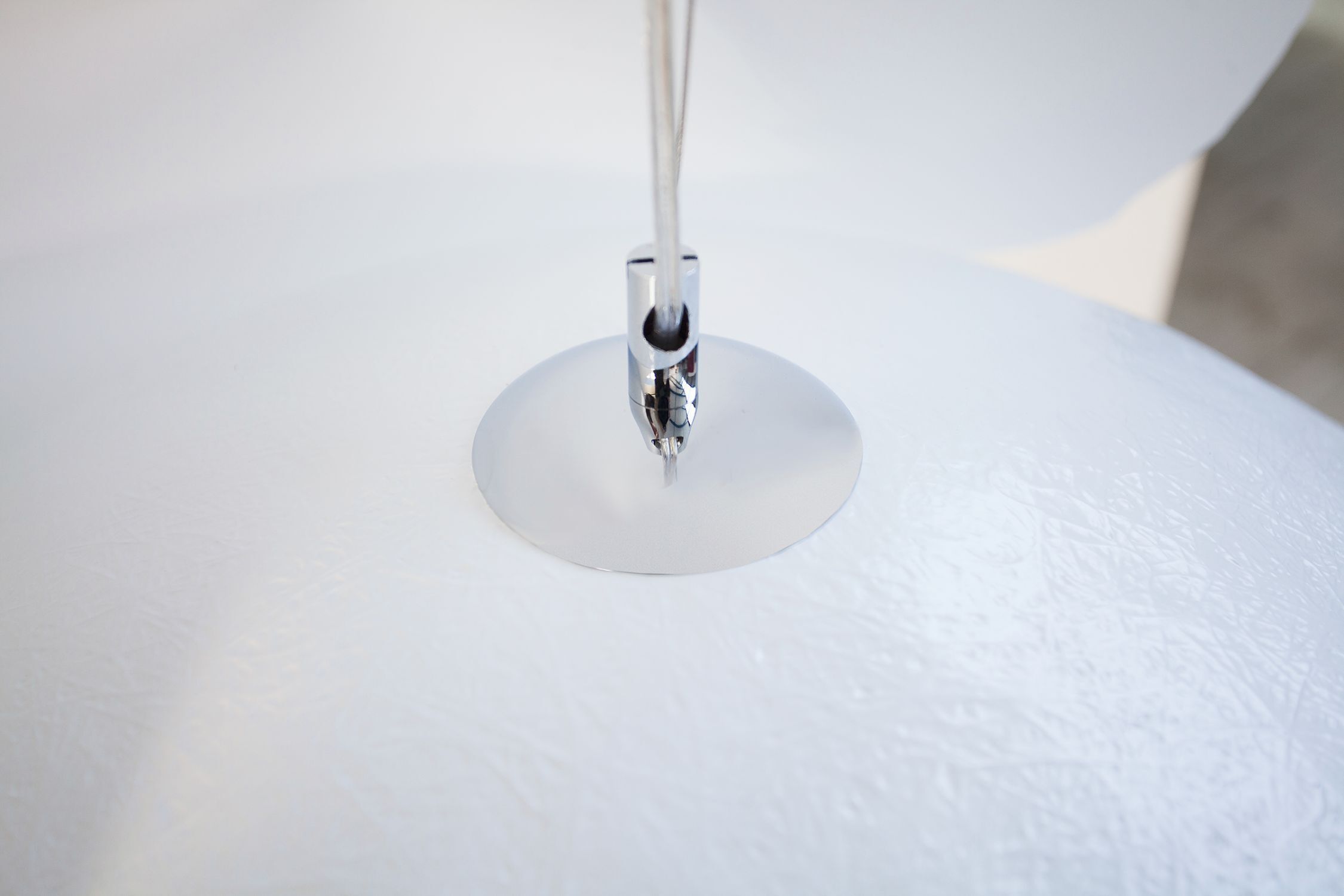 Suspension ronde Ø70cm Design moderne blanc or