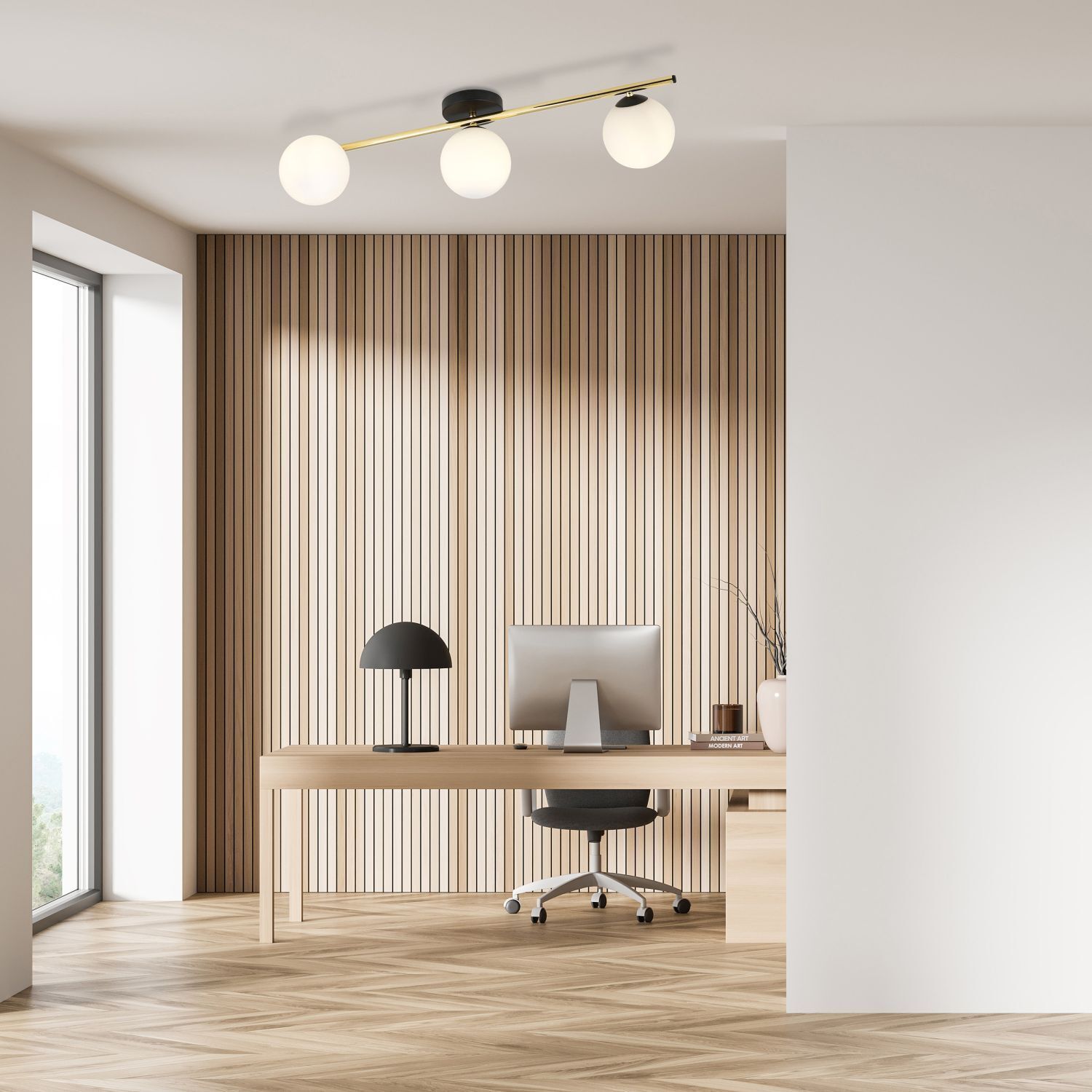 Deckenleuchte in Schwarz Weiß Gold E14 Glas Metall Deckenleuchte in Schwarz Weiß Gold E14 Glas Metall