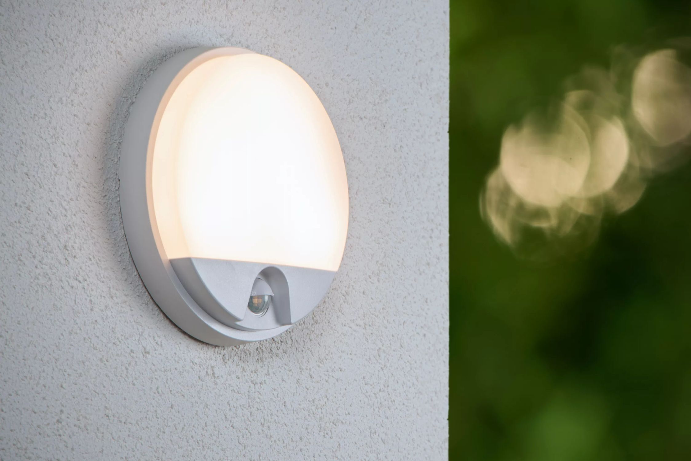 LED Wandlampe mit Bewegungsmelder Ø21 cm IP54 3000 K