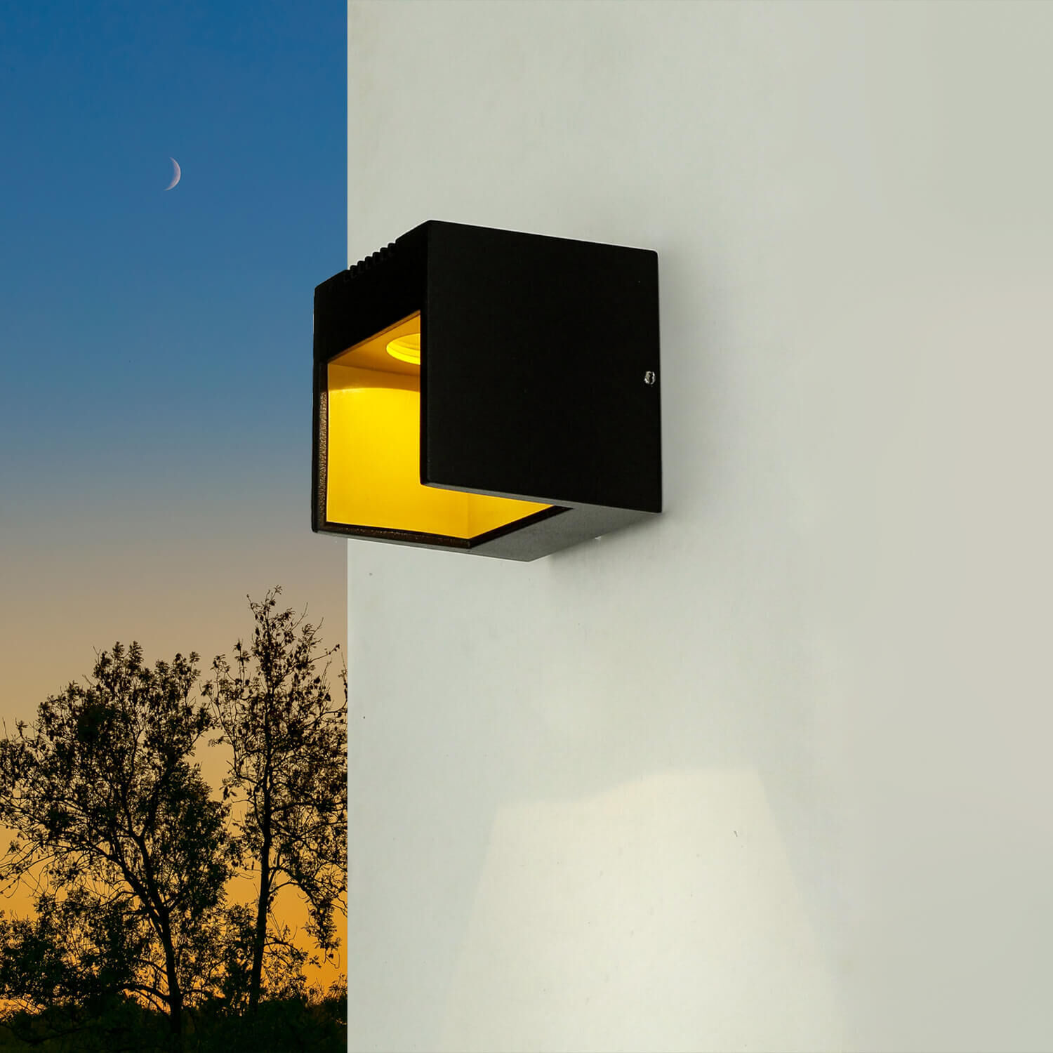 LED Außenleuchte Wand klein B: 9 cm IP44 Haus Eingang Beleuchtung, Postfach