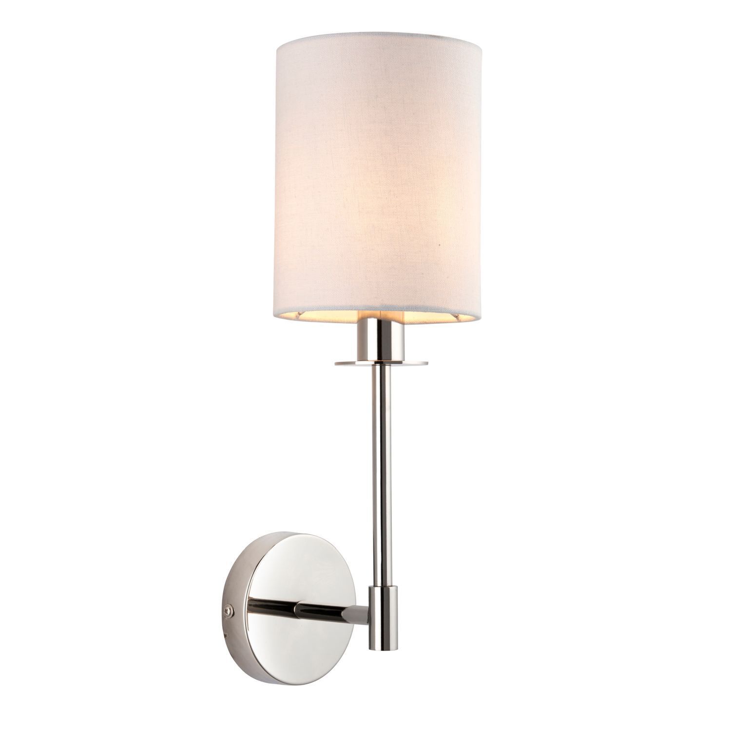 Applique murale tissu métal H : 40,5 cm en nickel blanc E14