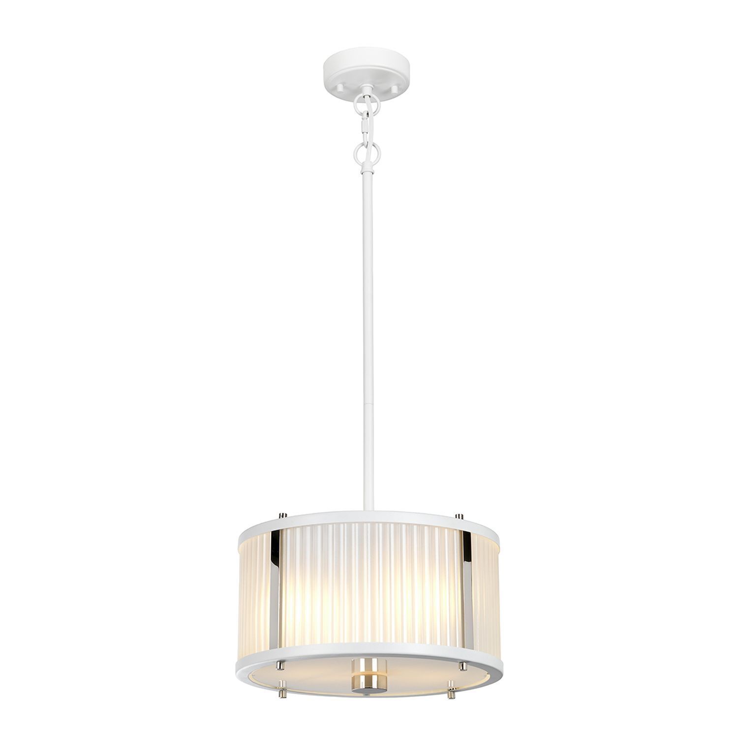 Lampe à suspendre Blanc Transparent Ø30 m rond Table à manger CARILA