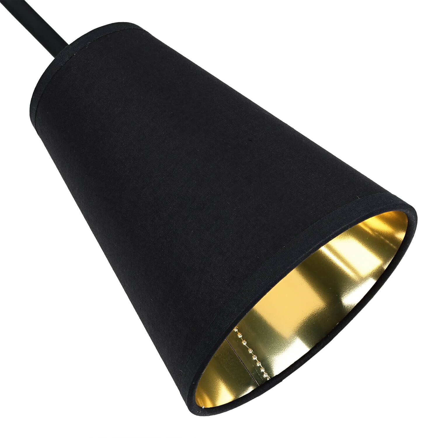 Verstellbare Wandlampe Schwarz Gold Metall E27