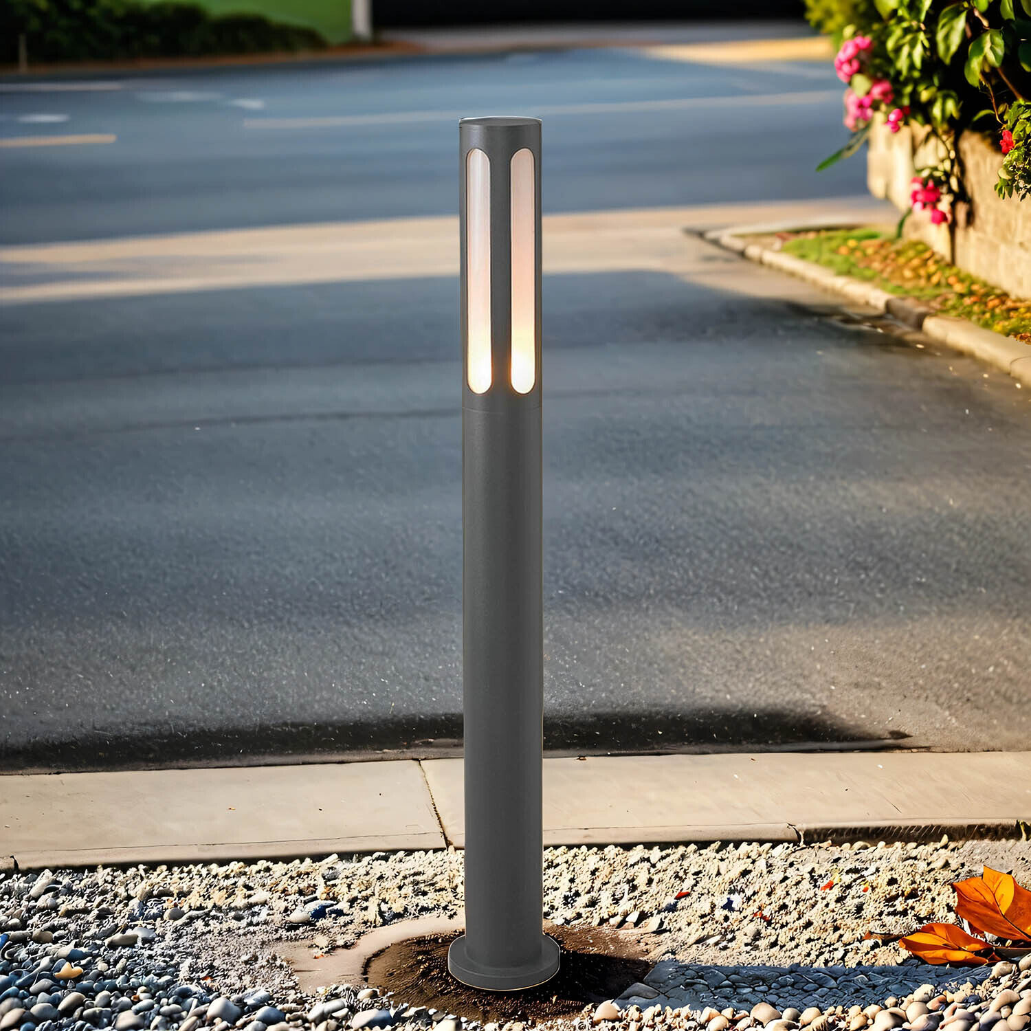 Pollerleuchte IP42 E27 100 cm hoch in Schwarz