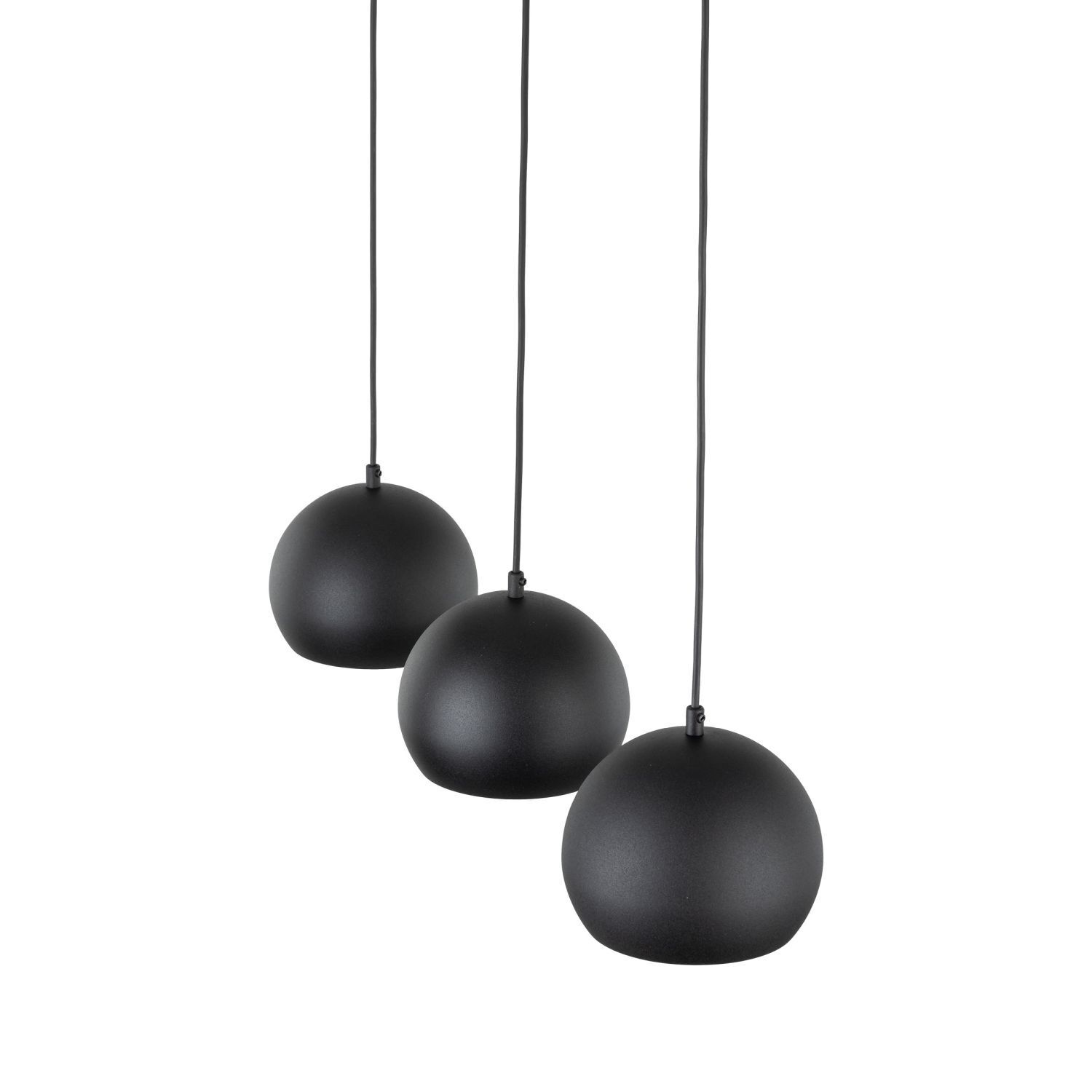Pendelleuchte Schwarz 3-flammig E27 L: 81 cm höhenverstellbar Lampe