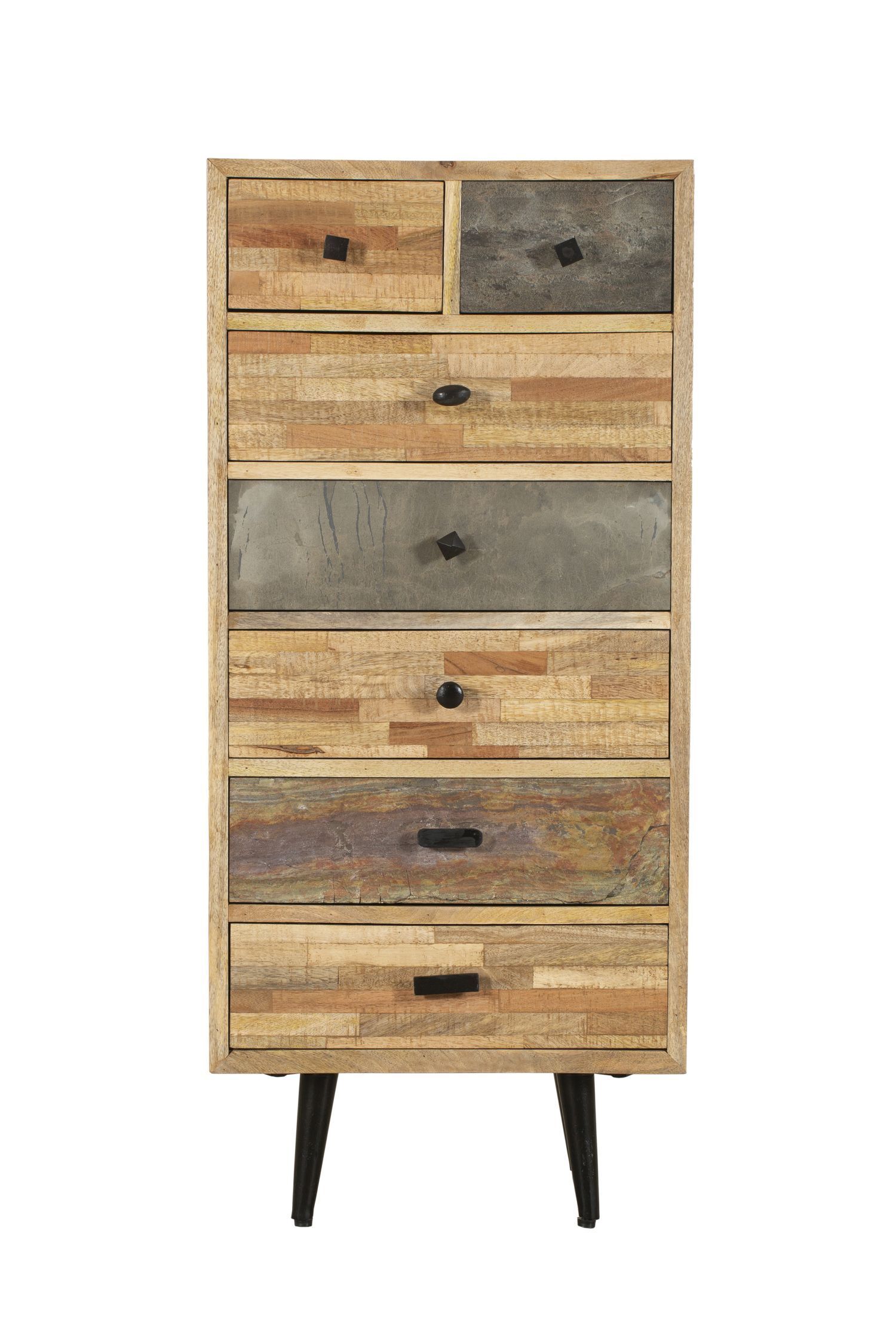 Kommode Holz Stahl H: 112 cm Modern dekorativ Moebel, Schublade, Kabinett