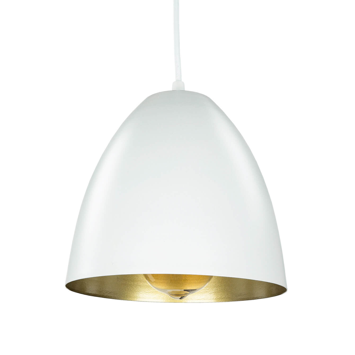 Suspension 3 flammes orientable blanc or E27