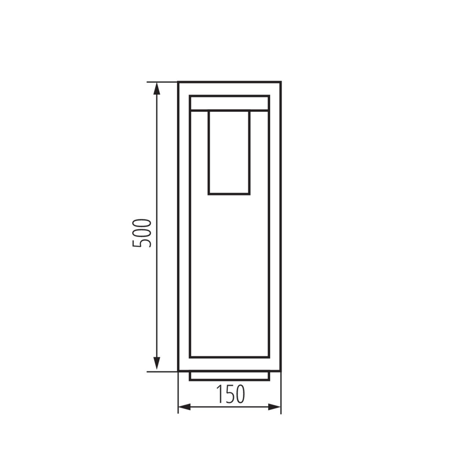 Lampe d'allée extérieure brun rouille 50 cm E27 IP44 SIGNI