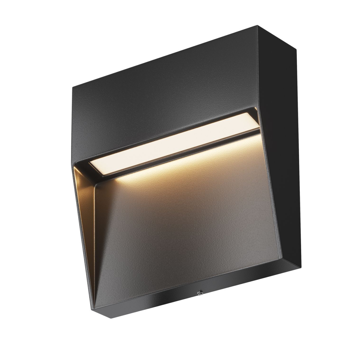 Außenlampe Wand LED Aluminium IP54 Schwarz quadratisch Postfach