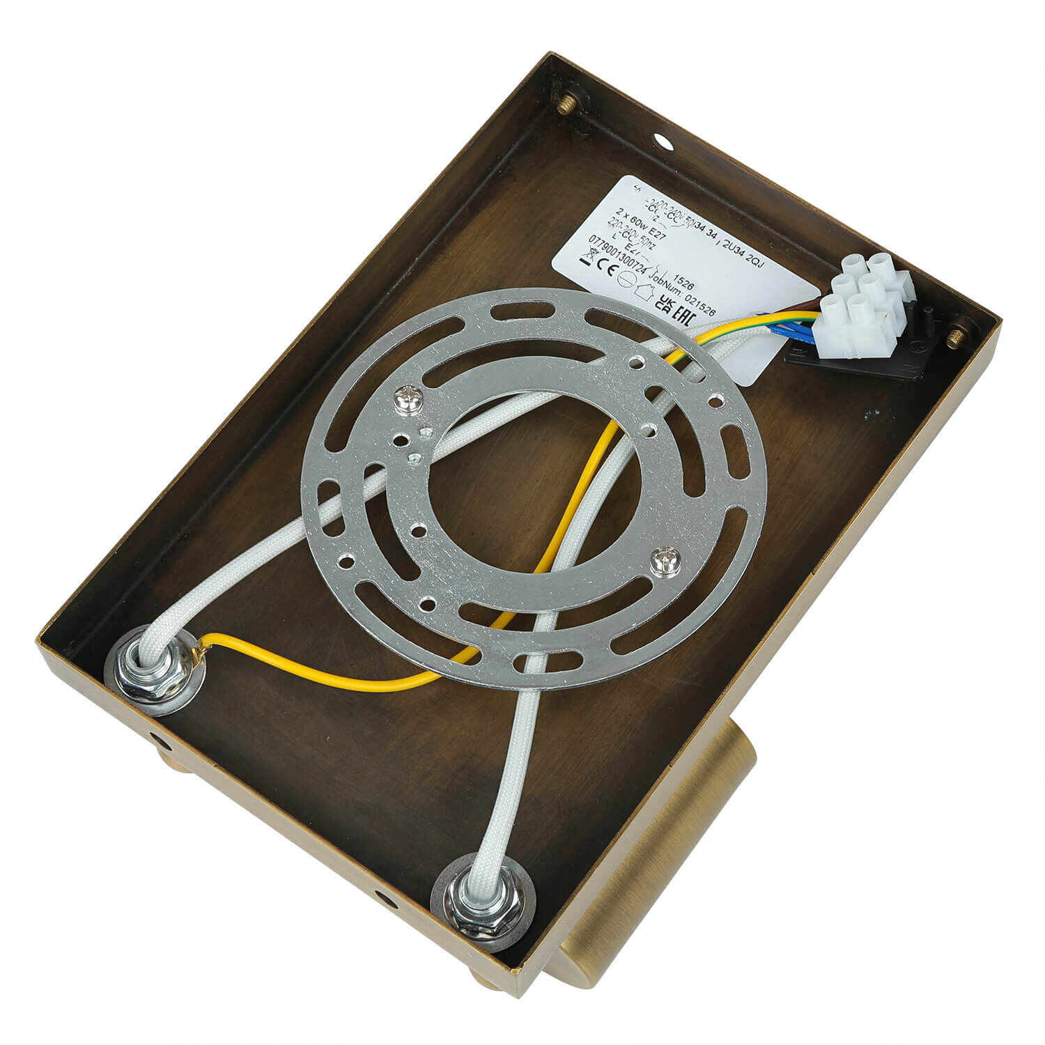 Applique murale tissu Up Down en laiton crème GRASTA Verkabelung