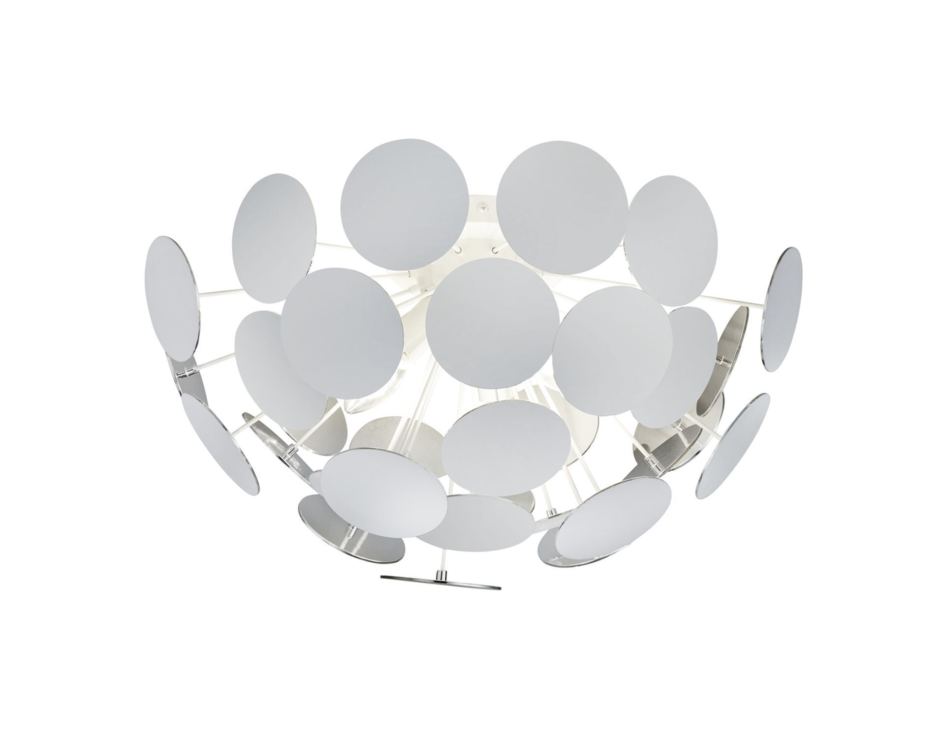 Stilvolle Deckenlampe Metall Ø54 cm Weiß E14 3-flammig Deckenleuchte, Lampe