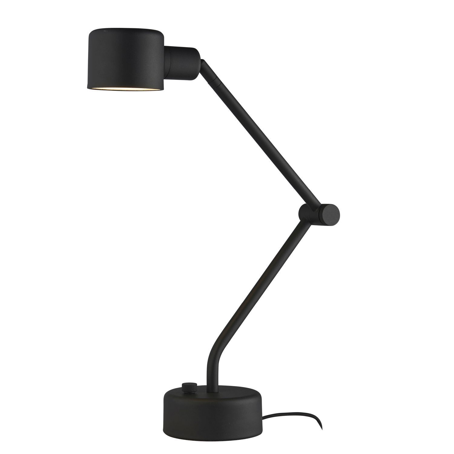 Schreibtischlampe Schwarz verstellbar H: 69 cm E14 Modern