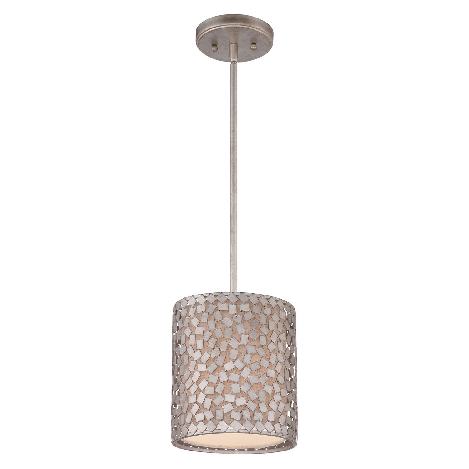 Wohnliche Deckenlampe ASTILLA in Silber Vintage