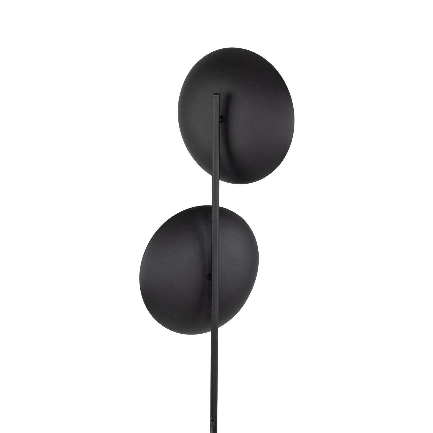 Stehleuchte Schwarz Metall Glas 160 cm G9 blendarm Wandlampe, Wandleuchte, schwarz, Metall, zwei Kugeln