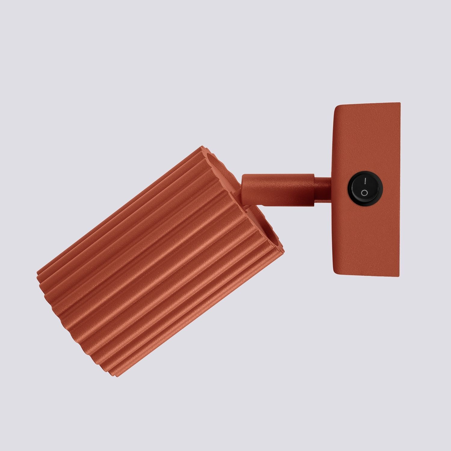 Applique murale petite L : 8 cm rouge orientable en aluminium GU10