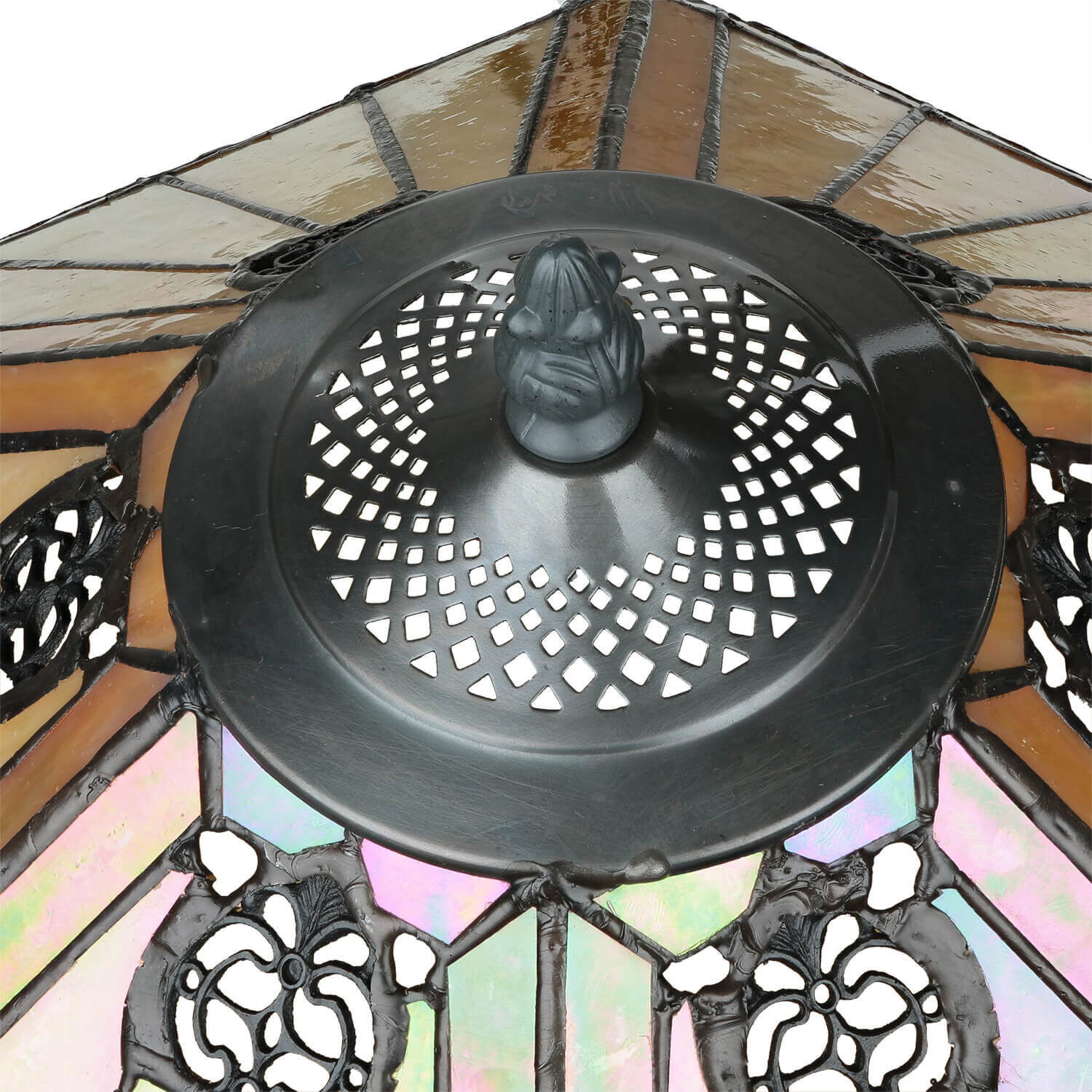 Tischlampe FARFALLA 4 H:59cm Tiffany Wohnzimmer Kunst, Abtropfen lassen