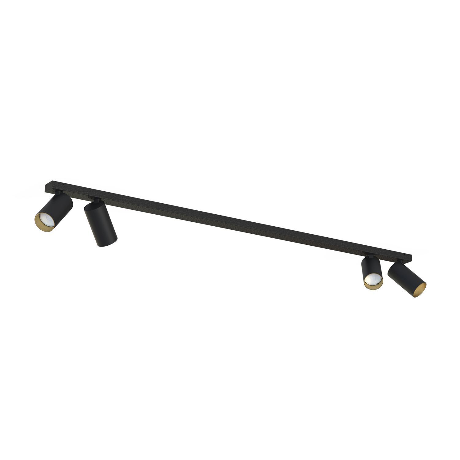 Spot de plafond noir or 118 cm de long 4-flamme GU10