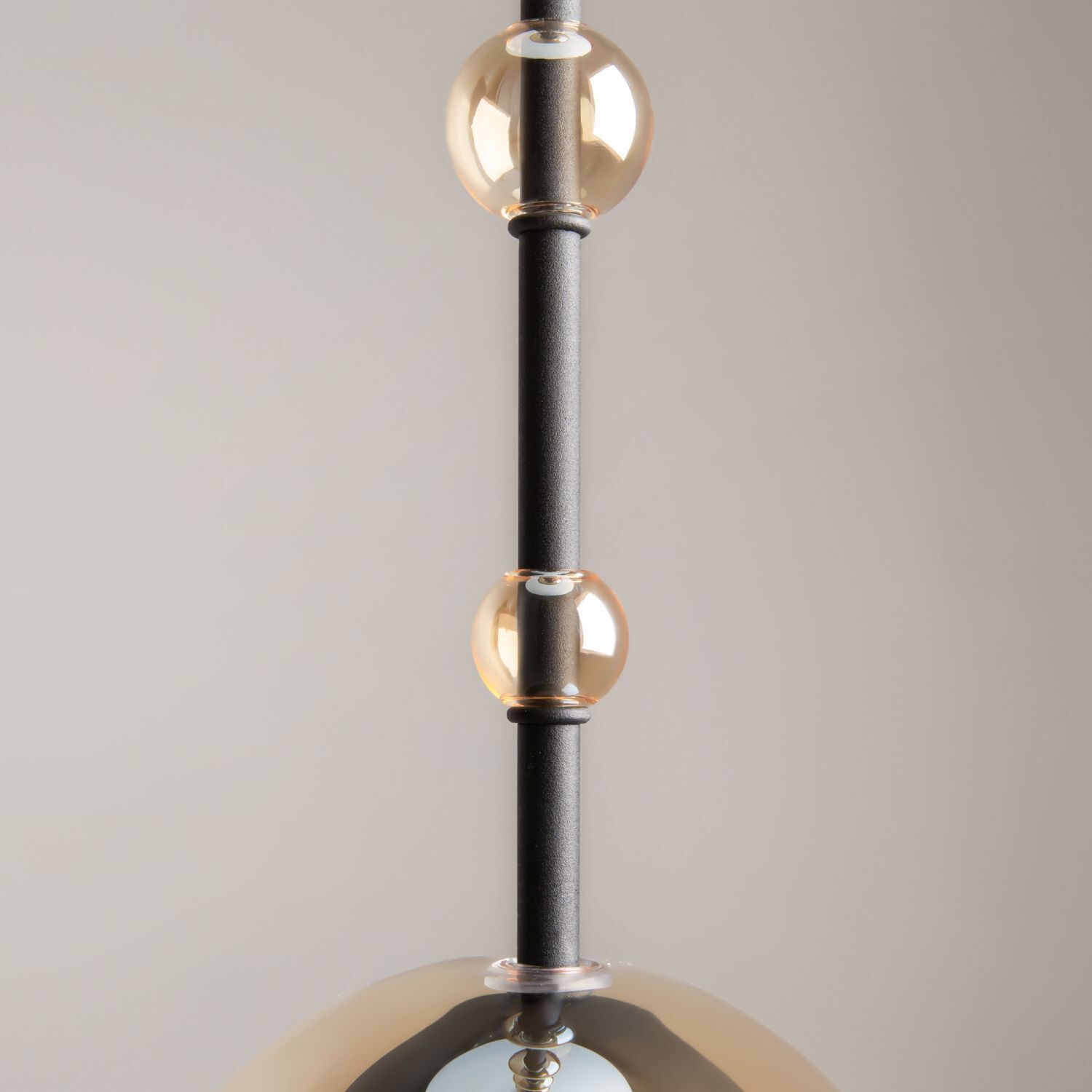 Hängeleuchte Metall Rauchglas D: 16 cm rund GU10 Modern Lampe